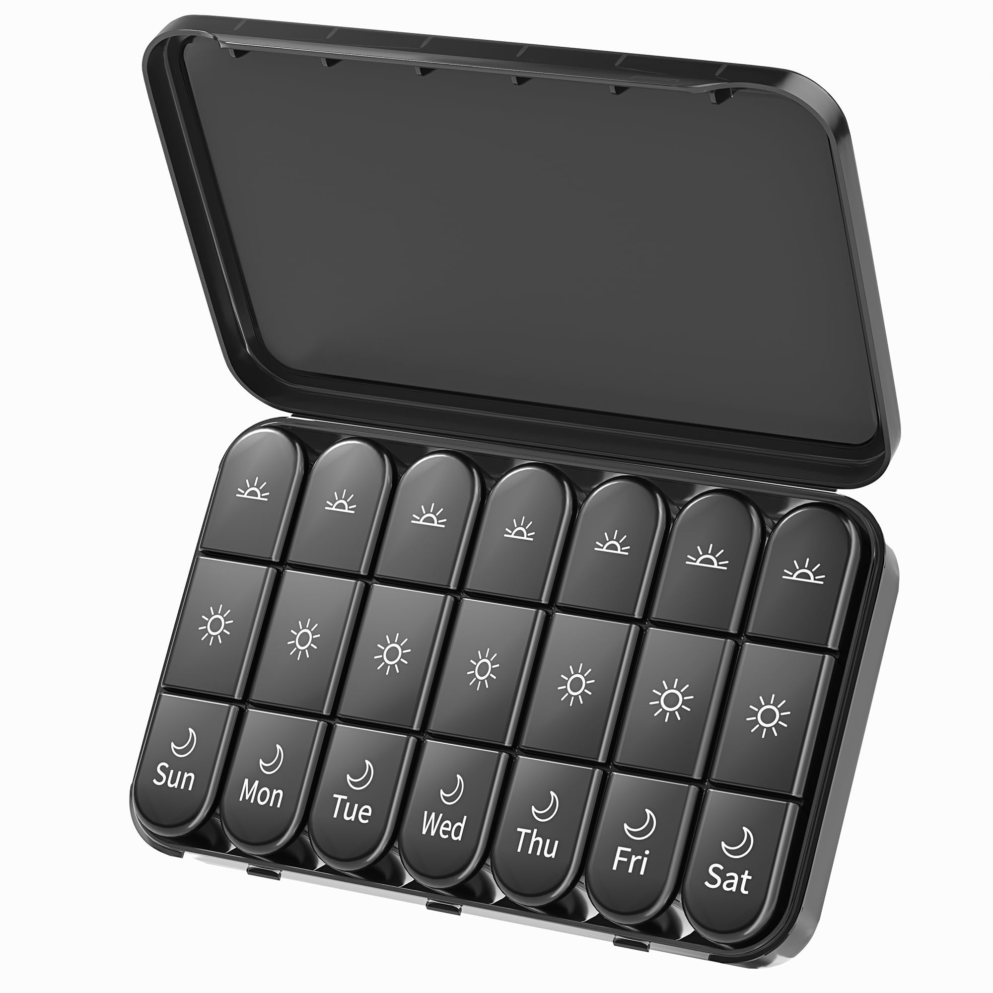 Daviky Weekly Pill Organizer 3X a Day Large Pill Box 7 Day 3 Times a Day with Separate