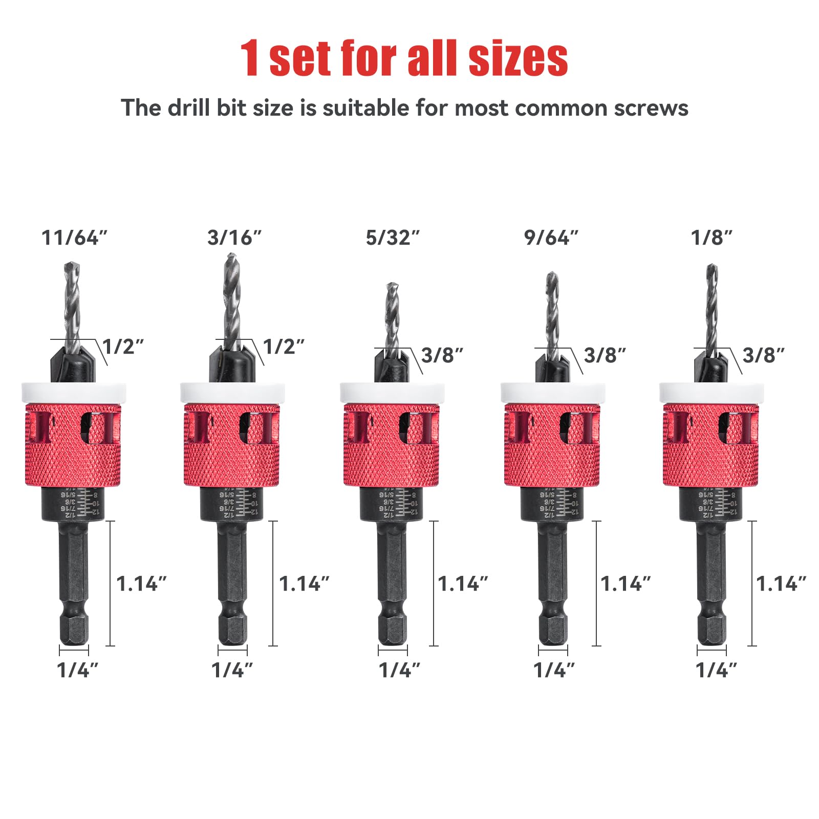 Countersink Drill Bit Set - Precision Woodworking -3