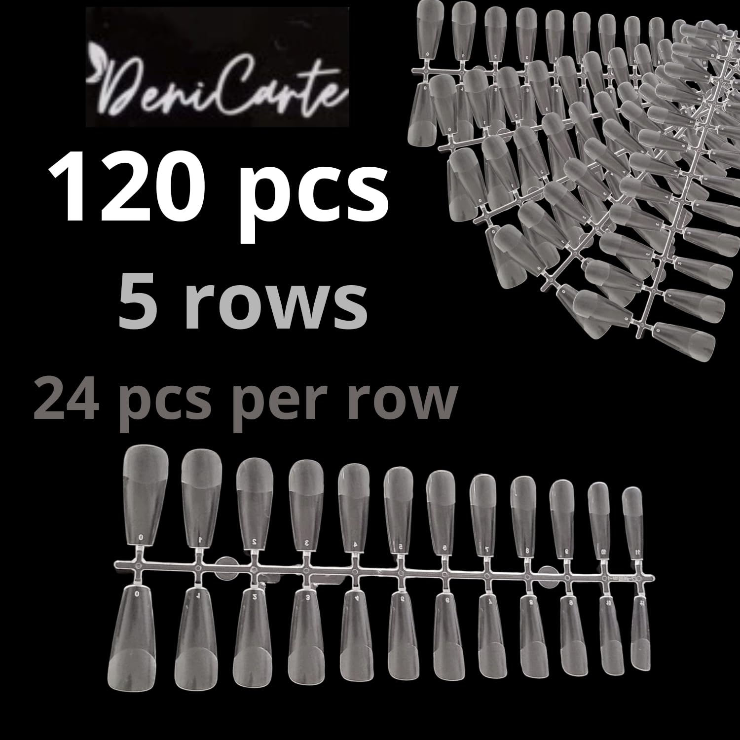 120 sztuk Tipsy Flexible Elastyczne Ultra Cienkie Flex Coffin Balerina Clear Bezbarwne Nail Tips do przedłużania paznokci