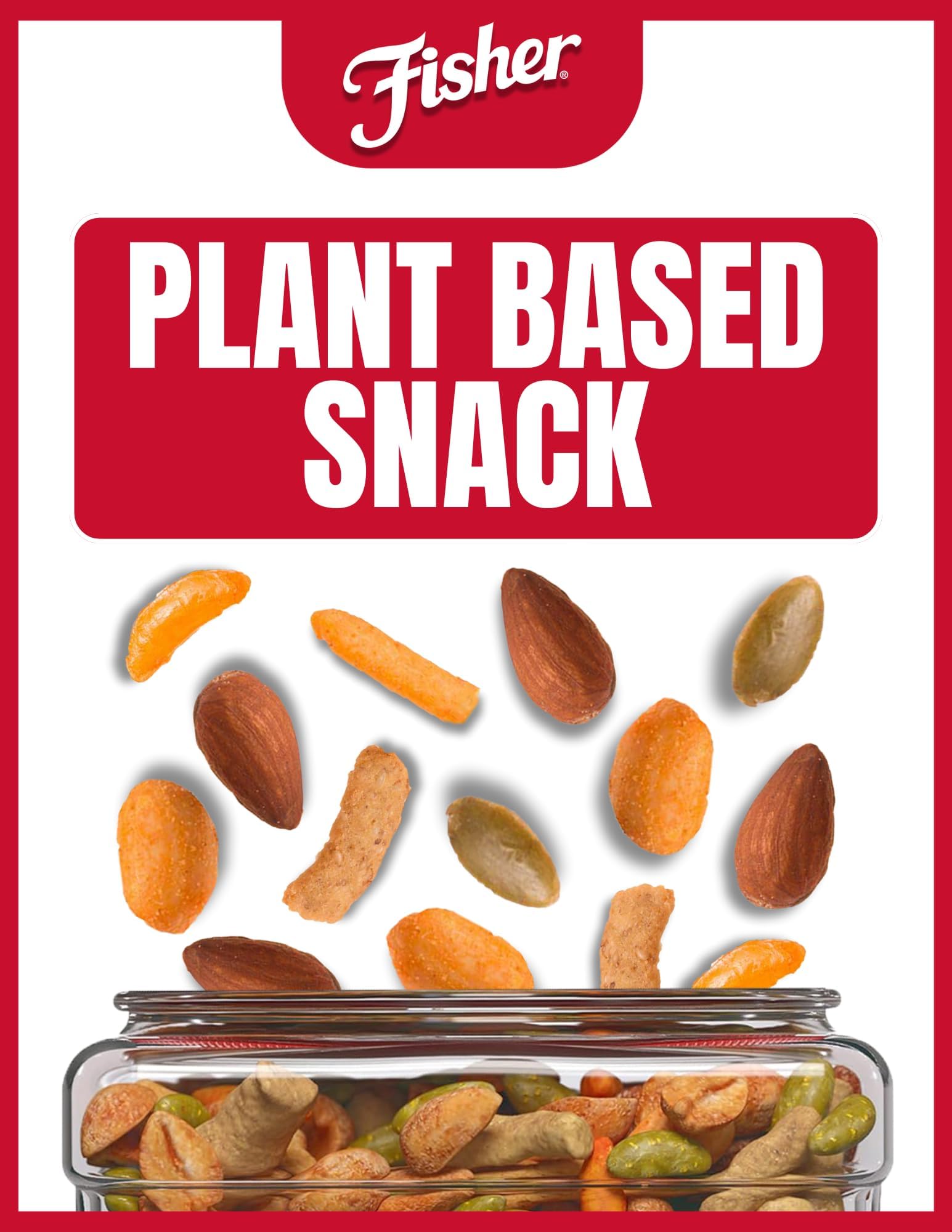 Fisher Snack Tex Mex Trail Mix, 30 Oz, Hot and Spicy Peanuts, Almonds, Salsa Corn Sticks, Sesame Sticks, Chili Bits, Pepitas