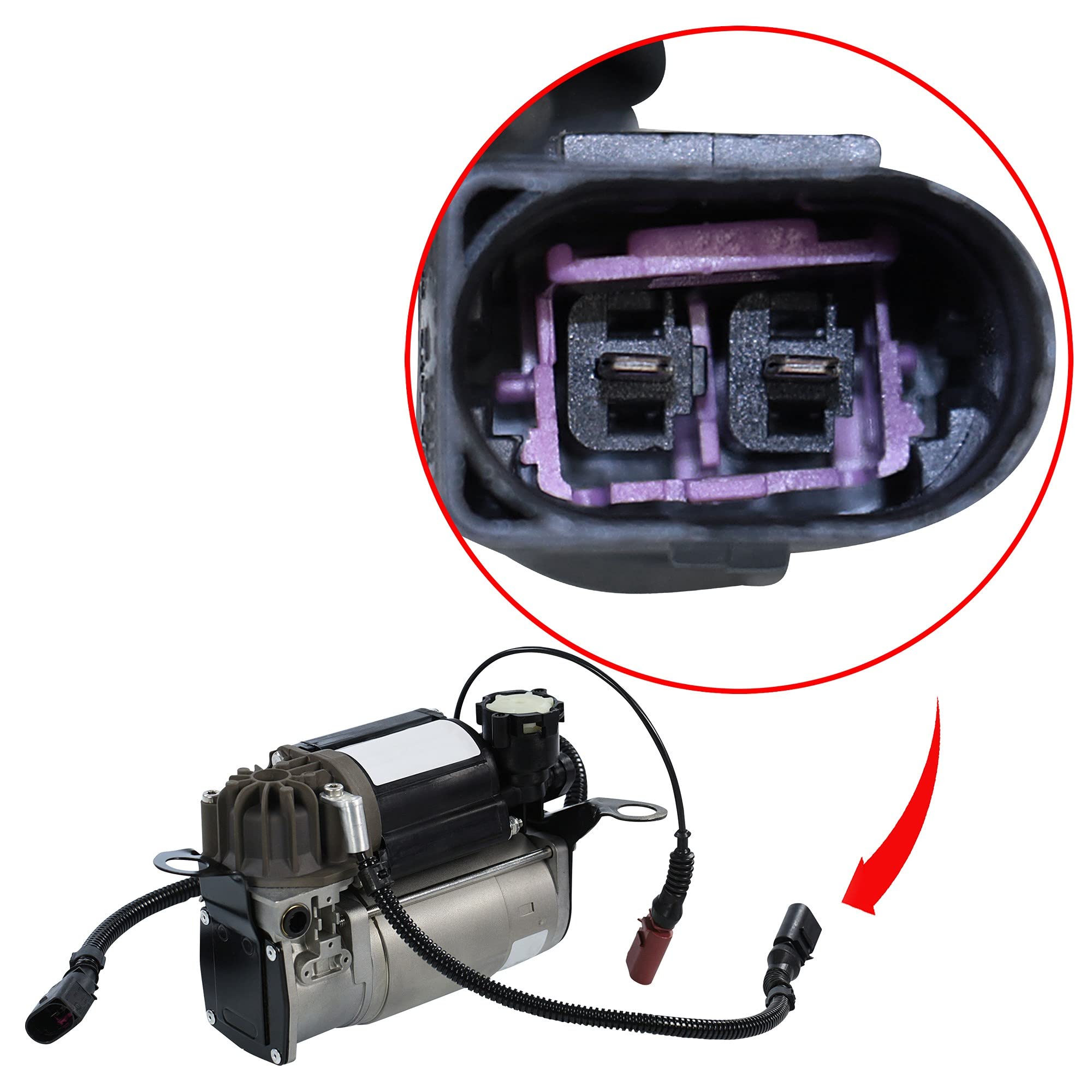 ATEC Germany 1x Compresor para suspensión neumática compatible con AUDI A8 D3 (4E2, 4E8)