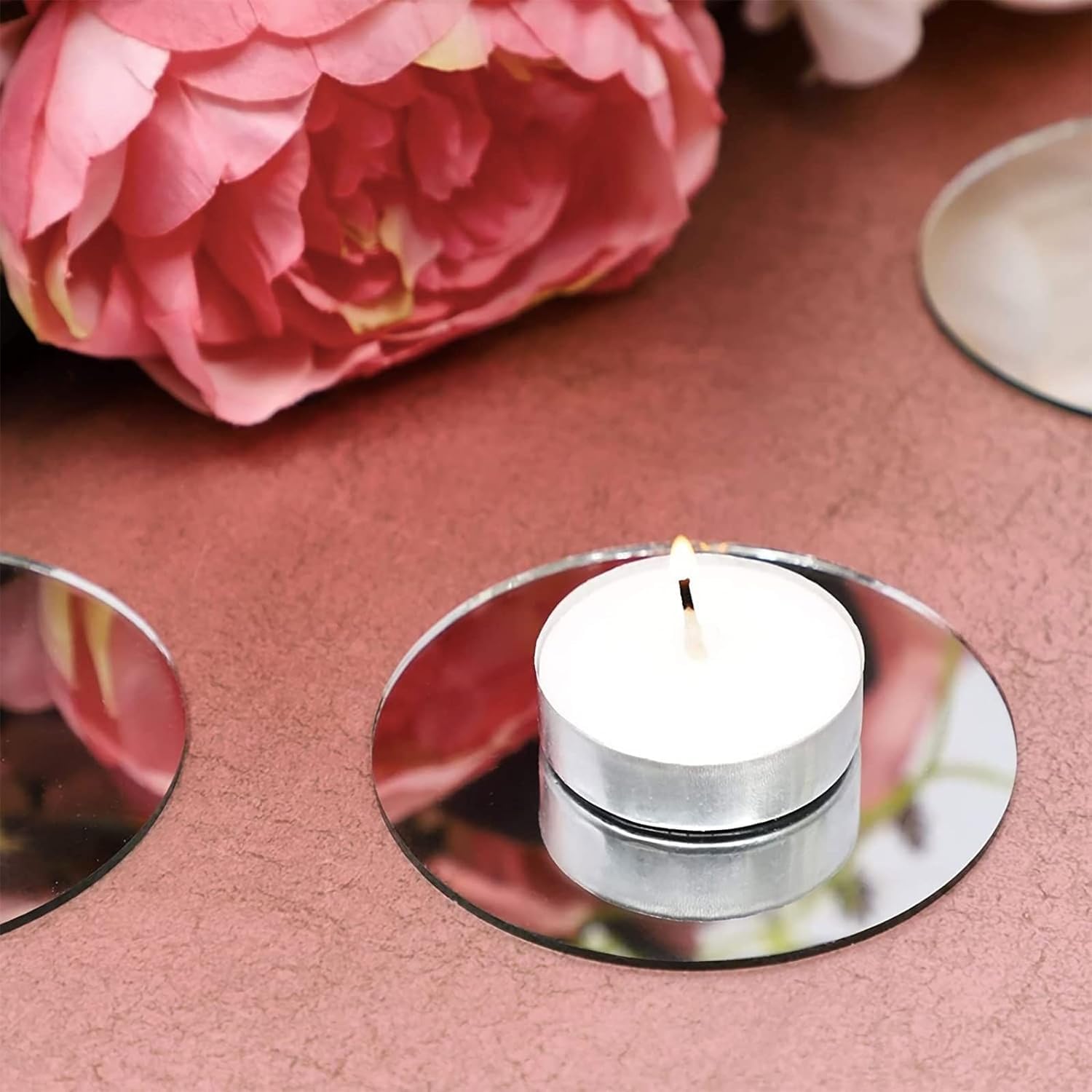 Silver Glass Round Mirrors - Lippan Art & DIY -6 Silver Glass Round Mirrors - Lippan Art & DIY -6