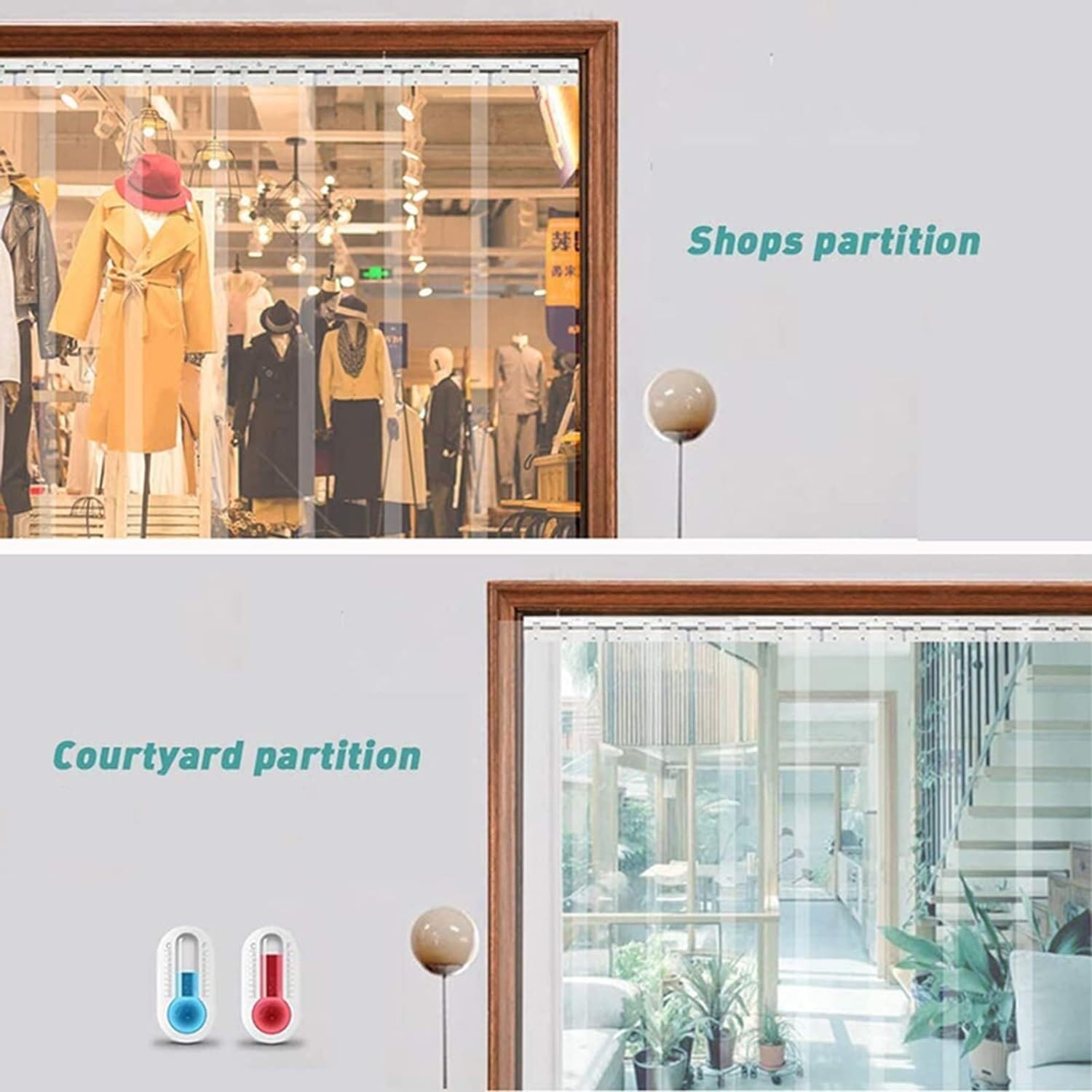 Kit de Joints d'étanchéité en PVC Transparent - 7 pièces, 1,05 m x 2,2 m, Facile à Installer, Convient aux entrepôts, aux Cadres de Porte, aux cloisons de pièces, pour la Protection Contre l