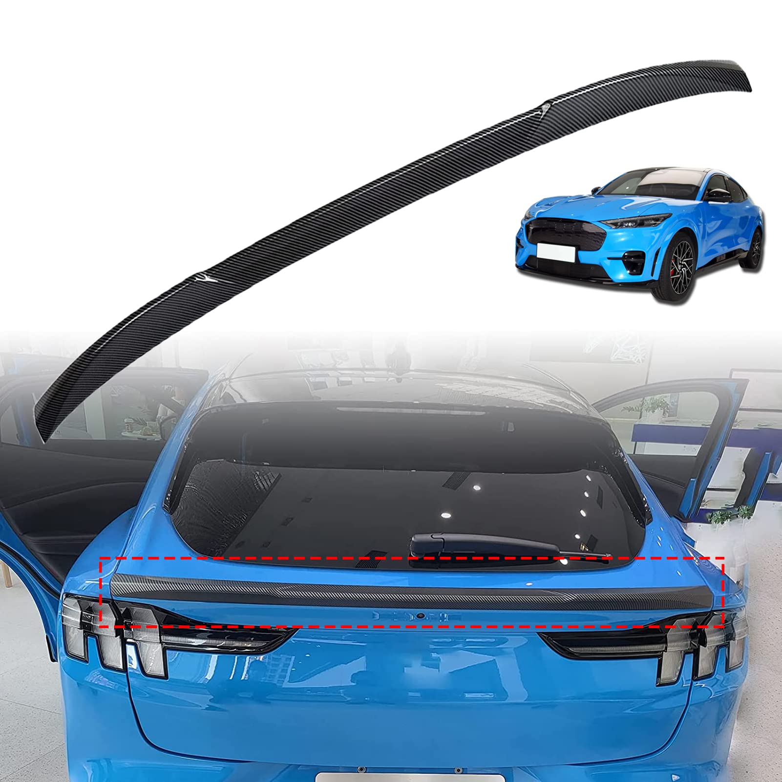 Buy Komillion Rear Trunk Spoiler Wing Fits for Ford Mustang Mach E 2021