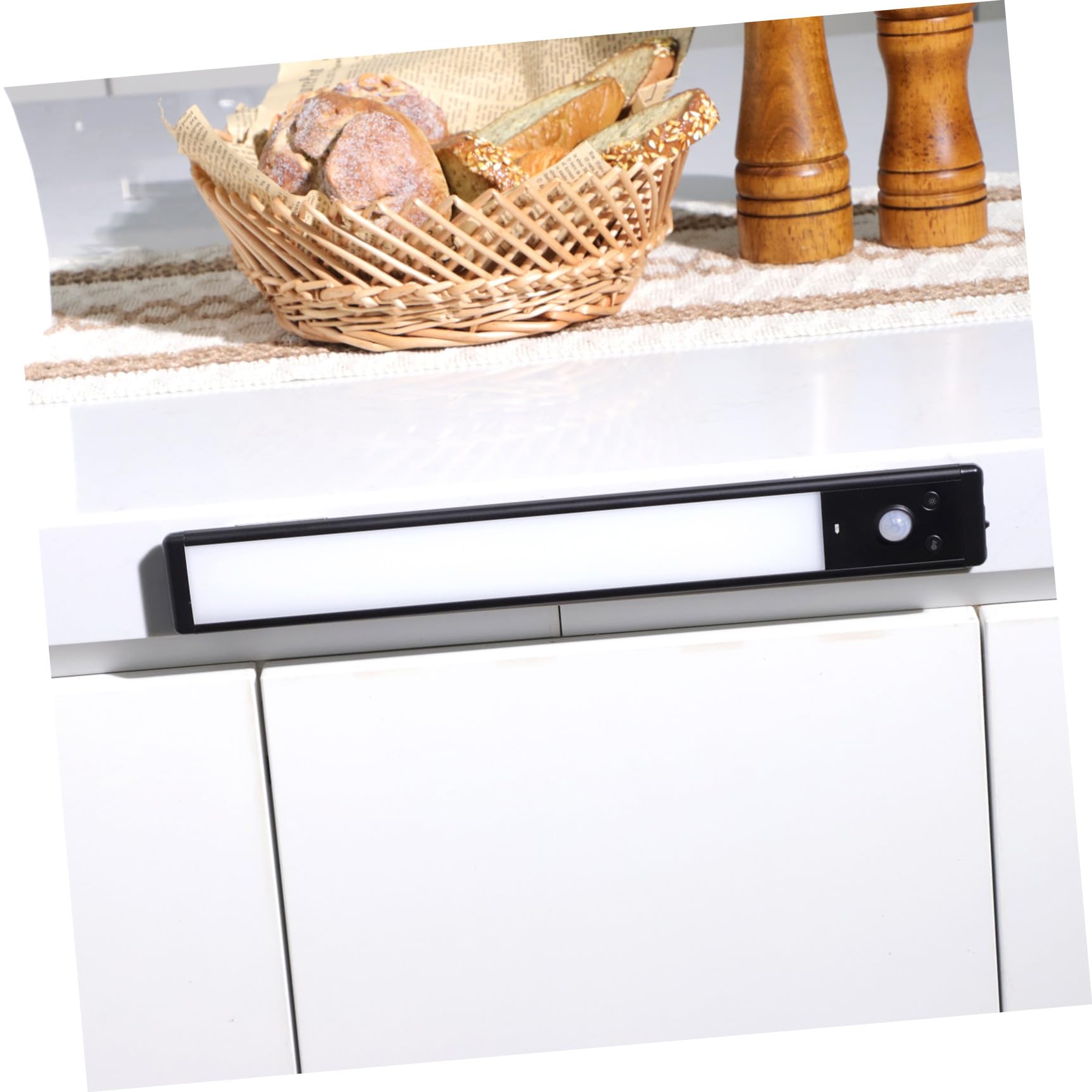 LALAFINA 4 Piezas Luces LED con Sensor de Movimiento para Iluminación Bajo Gabinete Alta Brillantez para Cocina Estanterías y Pasillos y Diseño Compacto