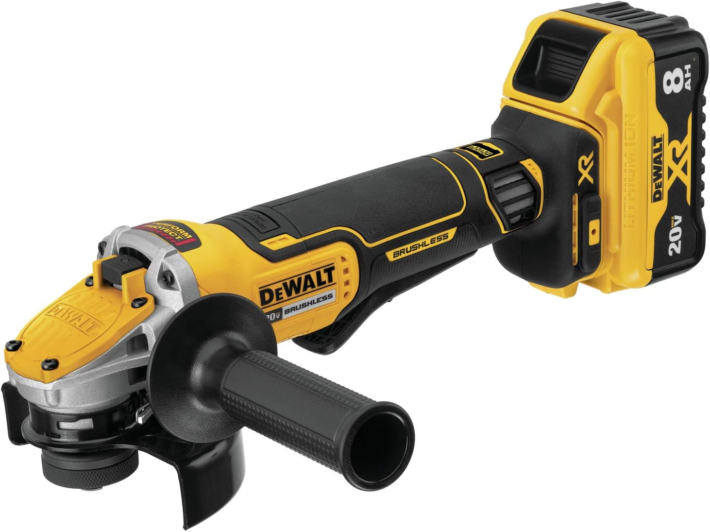 DEWALT 20V MAX XR Angle Grinder, Trigger Switch, Power Detect Tool Technology Kit, 4-1/2-Inch to 5-Inch (DCG415W1) - - 