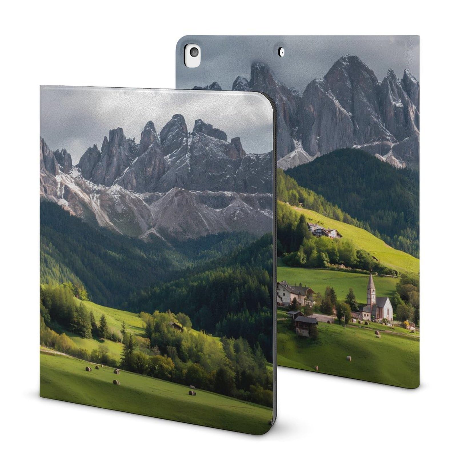 Dolomites in Italy Lustige Tablet-Hülle Kompatibel mit iPad 2020 (10,2 Zoll) Persönlichkeit Schutzhülle mit Stiftschlitz