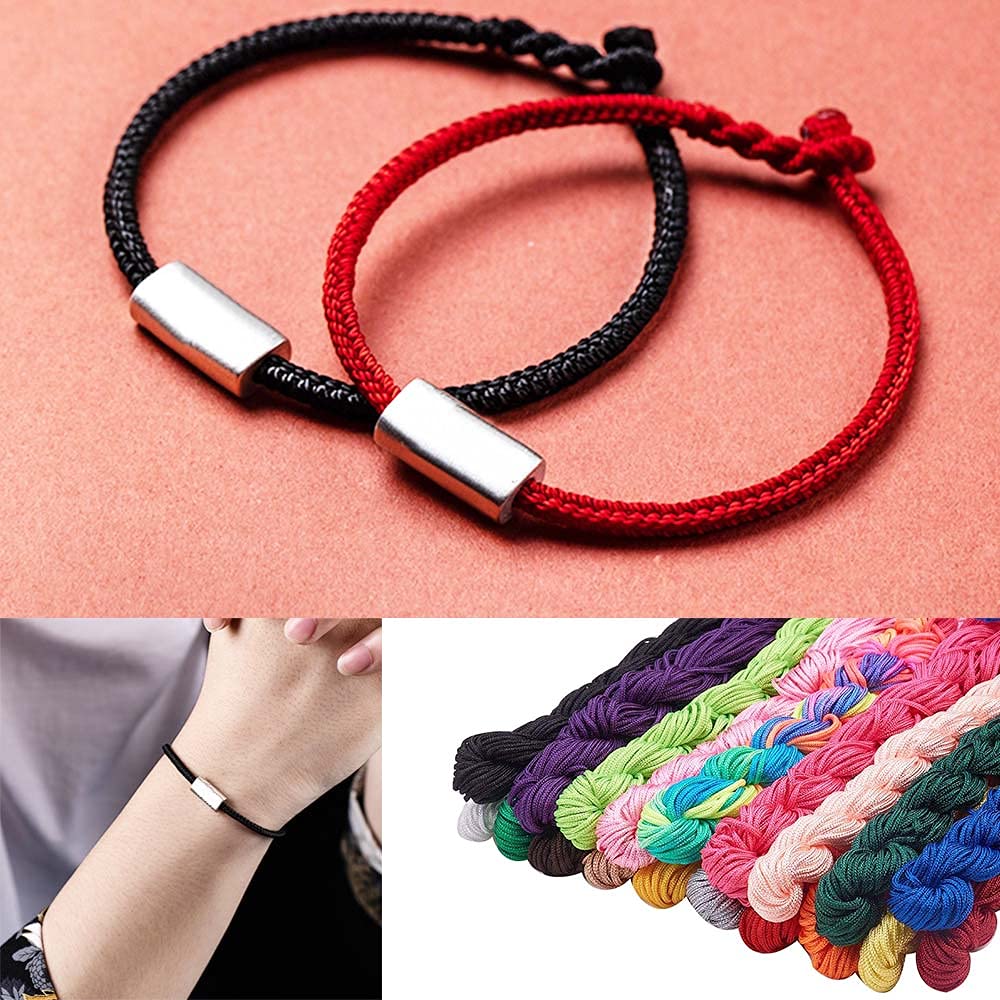 Cordoncino in Nylon Satinato con Rifiniture in Nylon Cordoncino in Raso a Coda di Topo Cordoncino per Annodare Cinese in Poliestere per Collana, Bracciale, Perline, Nodo Cinese Kumihimo(Blu Reale