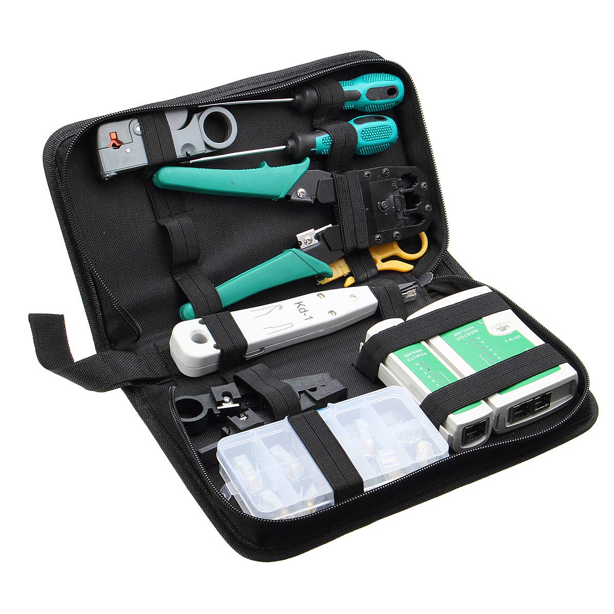 Werse 11pcs Réseau Combinaison Câble Câble Testeur De Fil À Sertir Cutter Punch Tools Kit Ensemble
