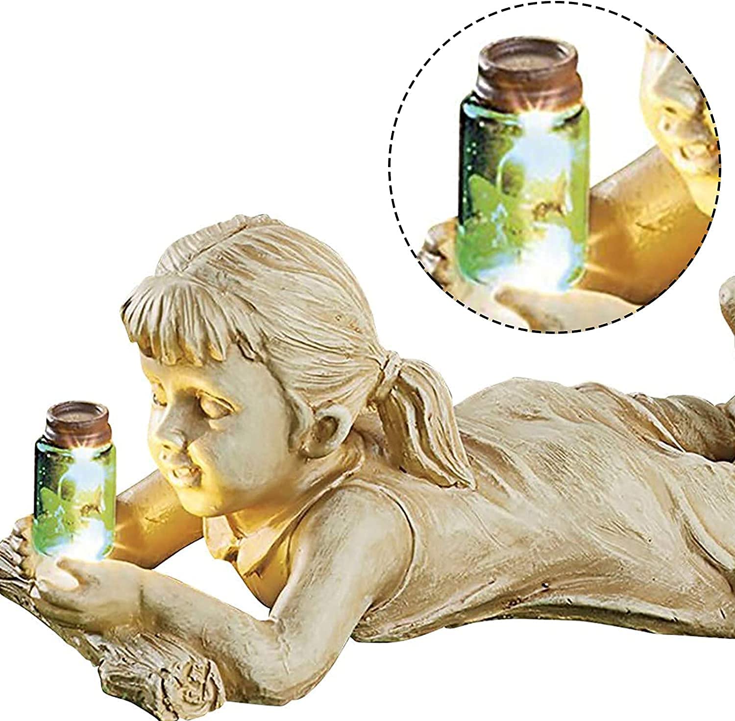 Mei T Garden Sculptures & Statues Outdoor Garden Statues Solar Lighted