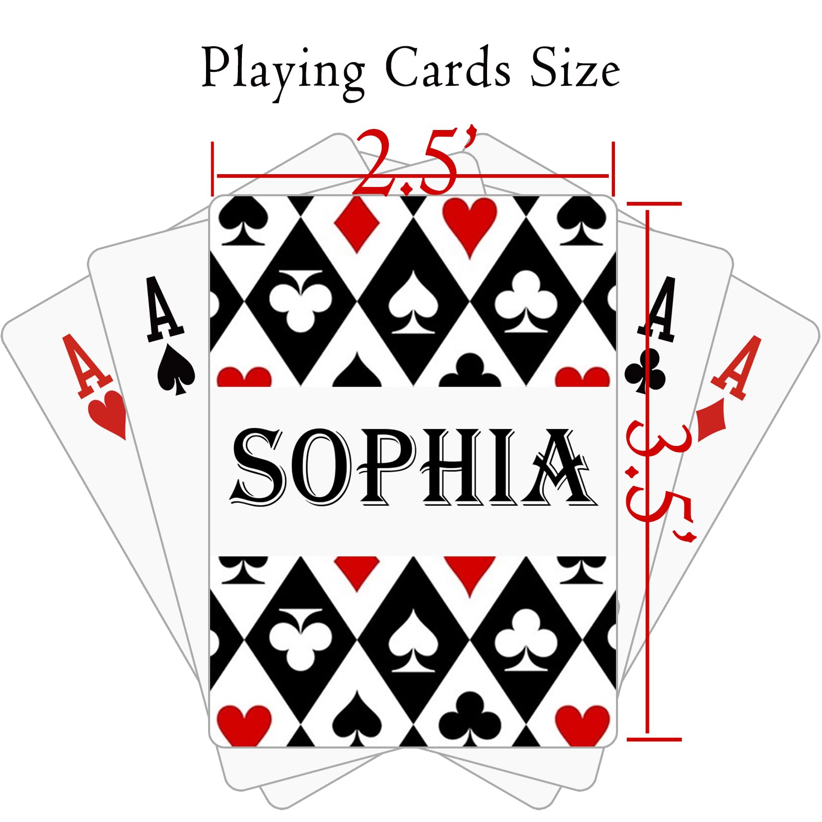 ooelyy Monogram Custom Playing Cards - Personalized Name Playing Cards for Birthday, Wedding, Anniversary, Party, Family or Boyfriend/Girlfriend Gifts