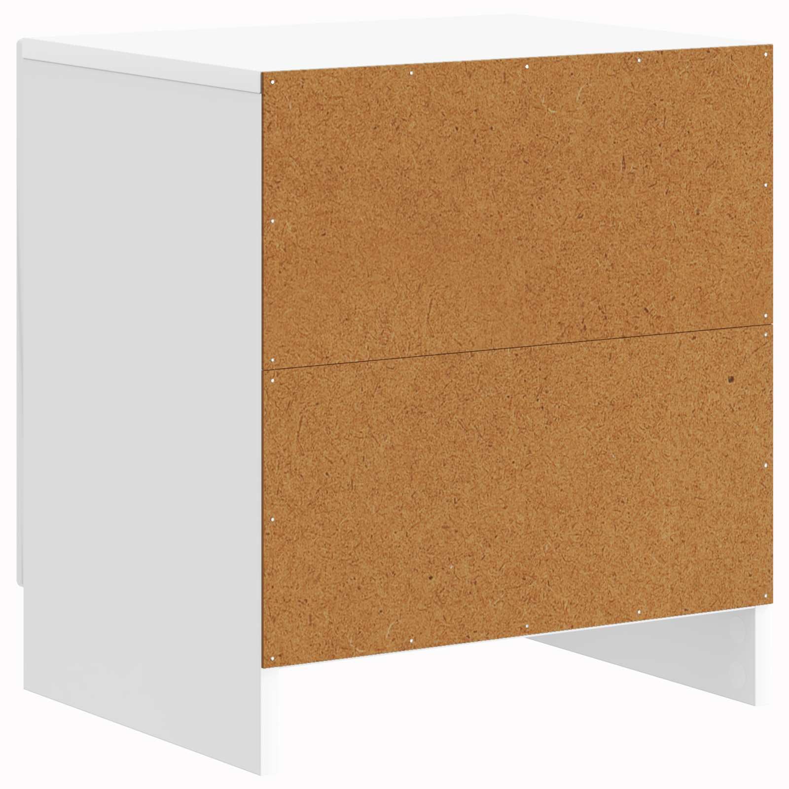 Mesita de noche brillante blanco 43 x 34,5 x 47 cm madera
