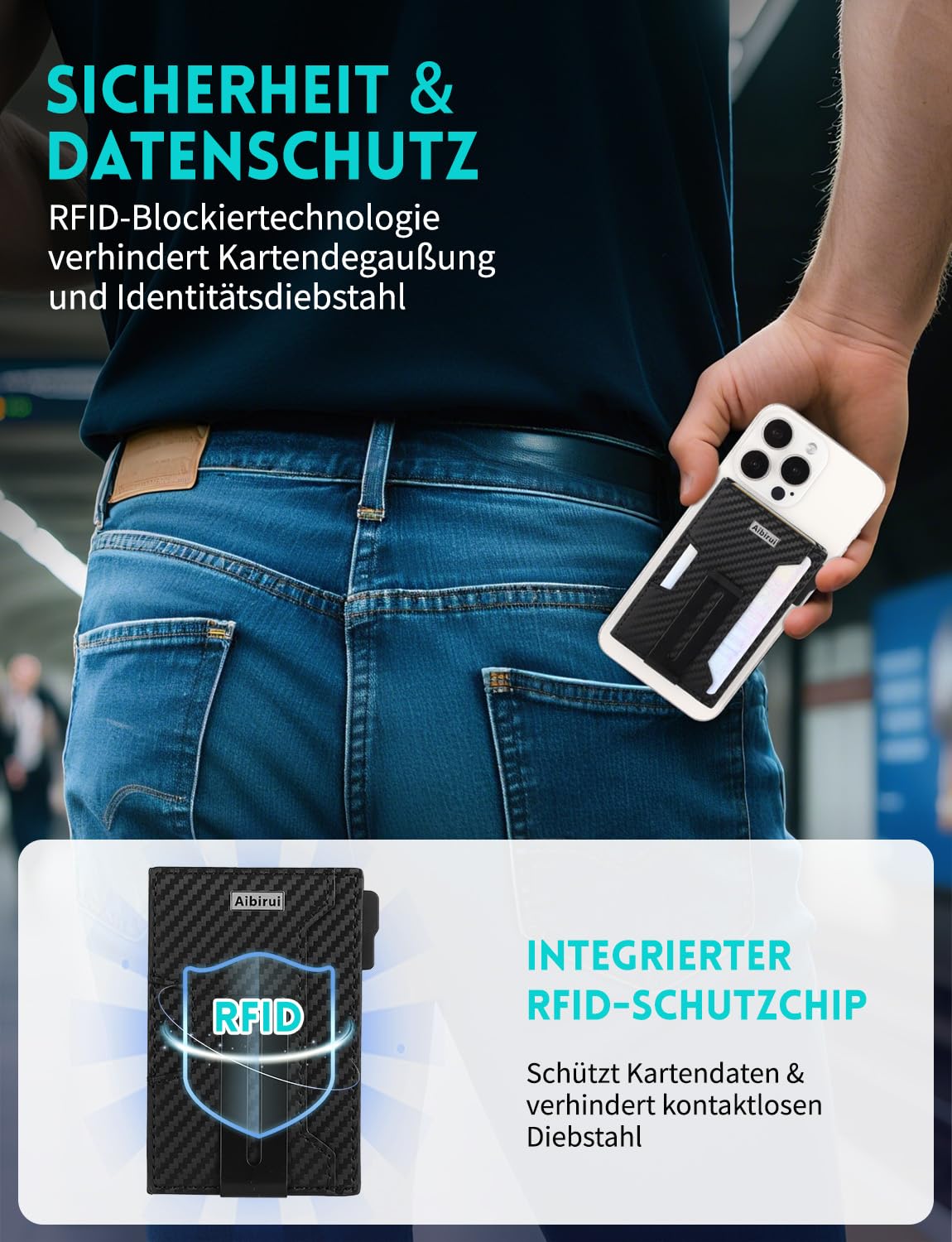 Portafoglio magnetico per cellulare, con 8 scomparti per carte di credito, protezione RFID da 4000 g, con clip per denaro, ultra sottile, per iPhone serie 17/16/15/14/13/12, Senza supporto, 11