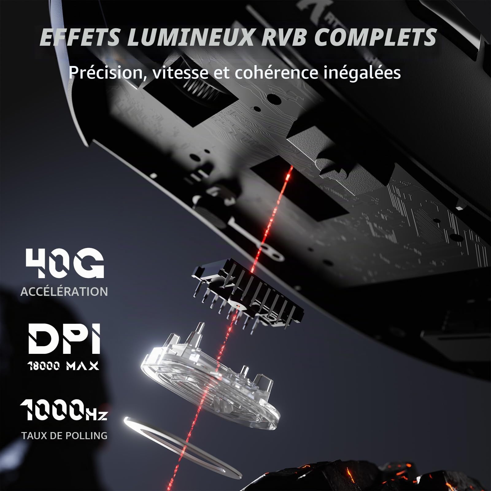 ATTACK SHARK X68 HE & R1 Ensemble Clavier et Souris Gaming, Clavier Gamer Filaire 8000Hz Rapid Trigger, 0,01 mm RT, Snap Tap, Souris sans Fil Superlight 59g, 18000 DPI, BT/2.4G/USB-C, Noirs