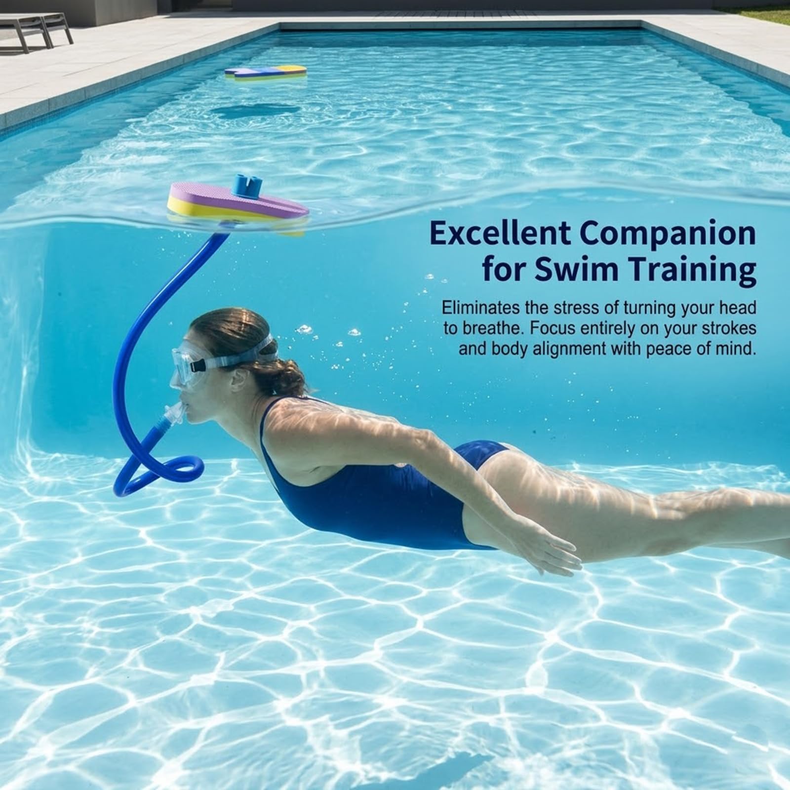 Tubo de esnórquel de buceo, respirador seco completo con cabeza flotante, tubo de respiración doble extendido para adultos, ideal para deportes acuáticos y aventuras al aire libre
