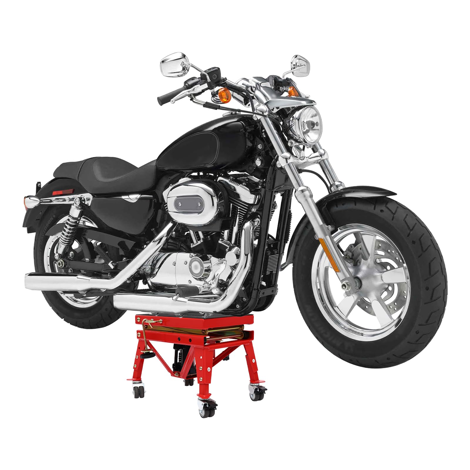 Sollevatore idraulico per moto, sollevatore a forbice, altezza regolabile, 305 – 800 mm, ruote fino a 160 kg, per officine, ATV Quads