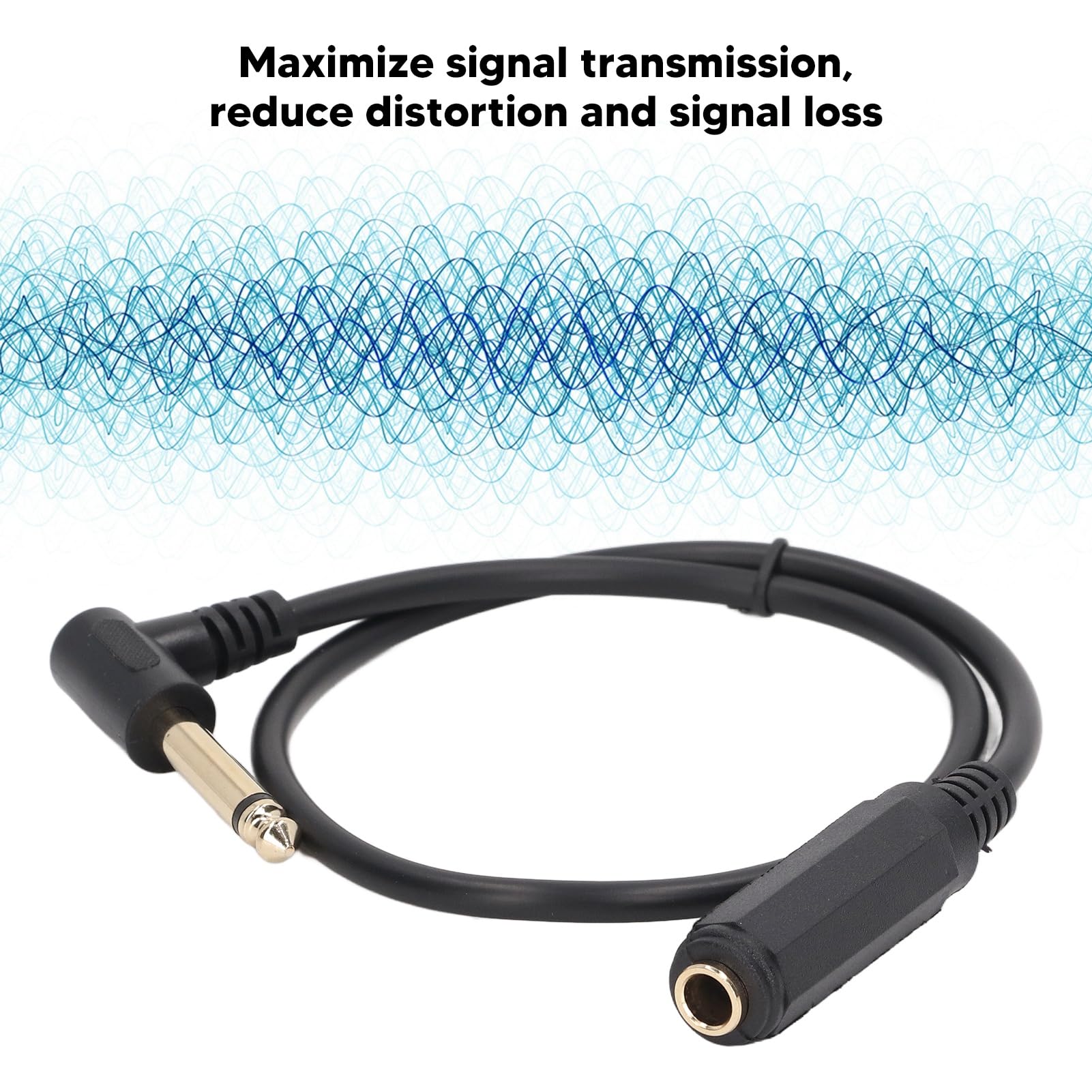 Stereofoniczny Kabel Audio, 0,5 M 1/4 Cala Mikrofonowy Kabel Audio, Mono Pod Kątem Prostym 6,35 Mm Stereofoniczny Przedłużacz Męski na żeński do Mikrofonu