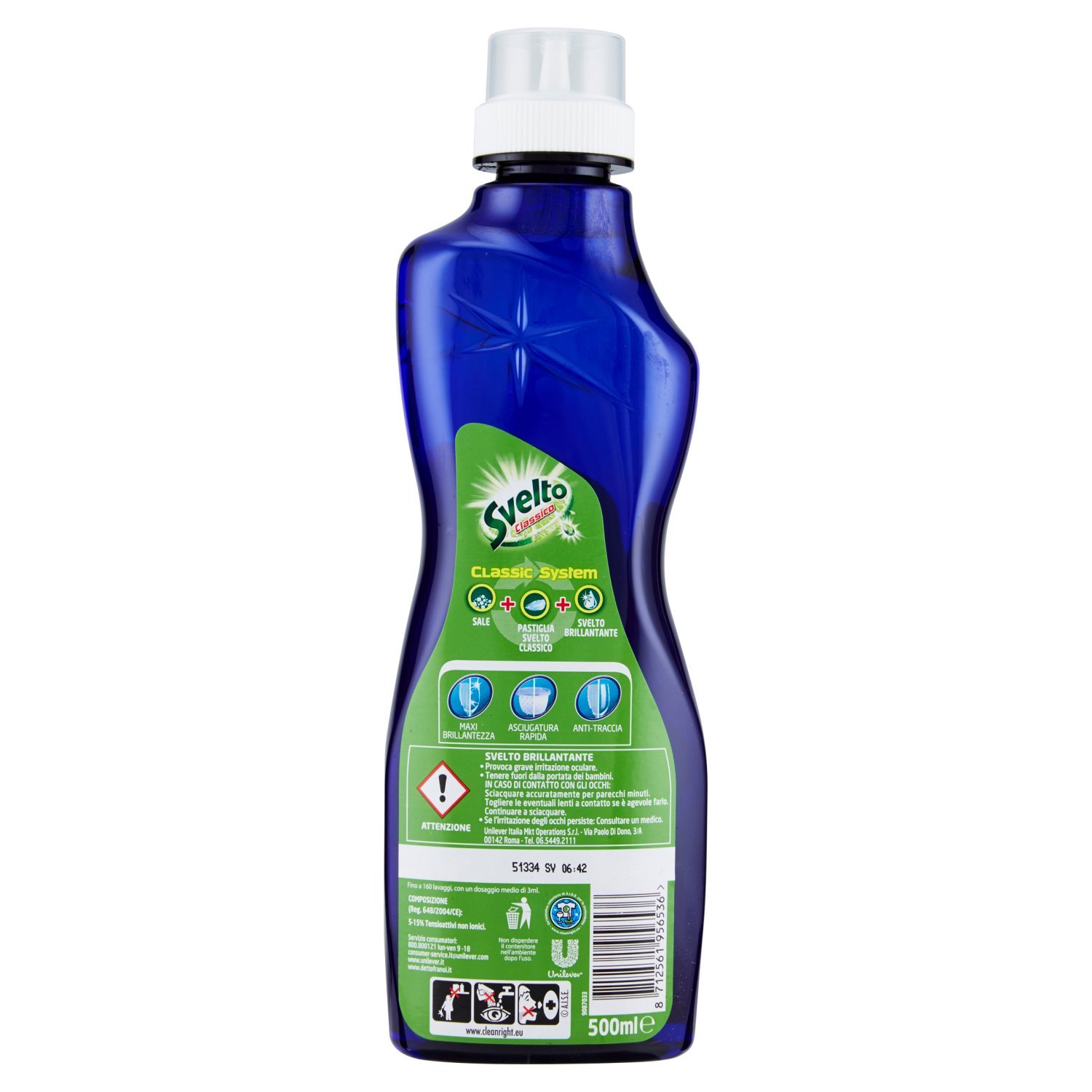 Svelto Brillantante Limone - 8 pezzi da 500 ml [4 l]