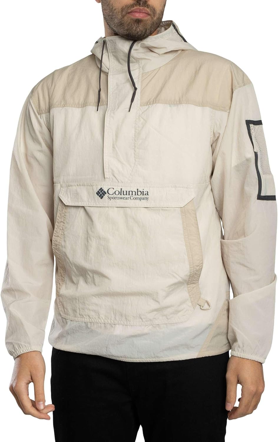 Columbia Men's Challenger Windbreaker Anorak Jacket, Dark Stone, XL