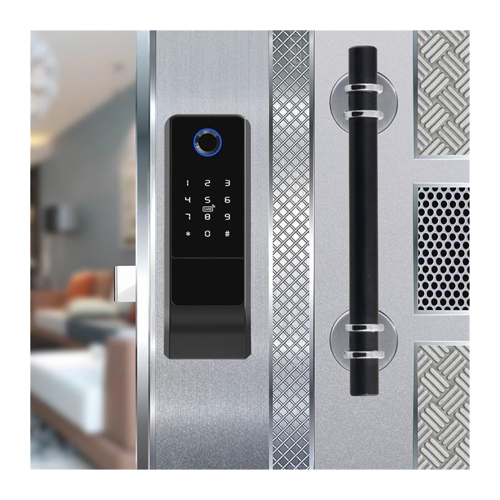 Inteligentny zamek do drzwi, Smart Electronic Fingerprint Motise Blokada IC. Aplikacja wsparcia kart do drewnianych drzwi żelaza(Basic (no APP))