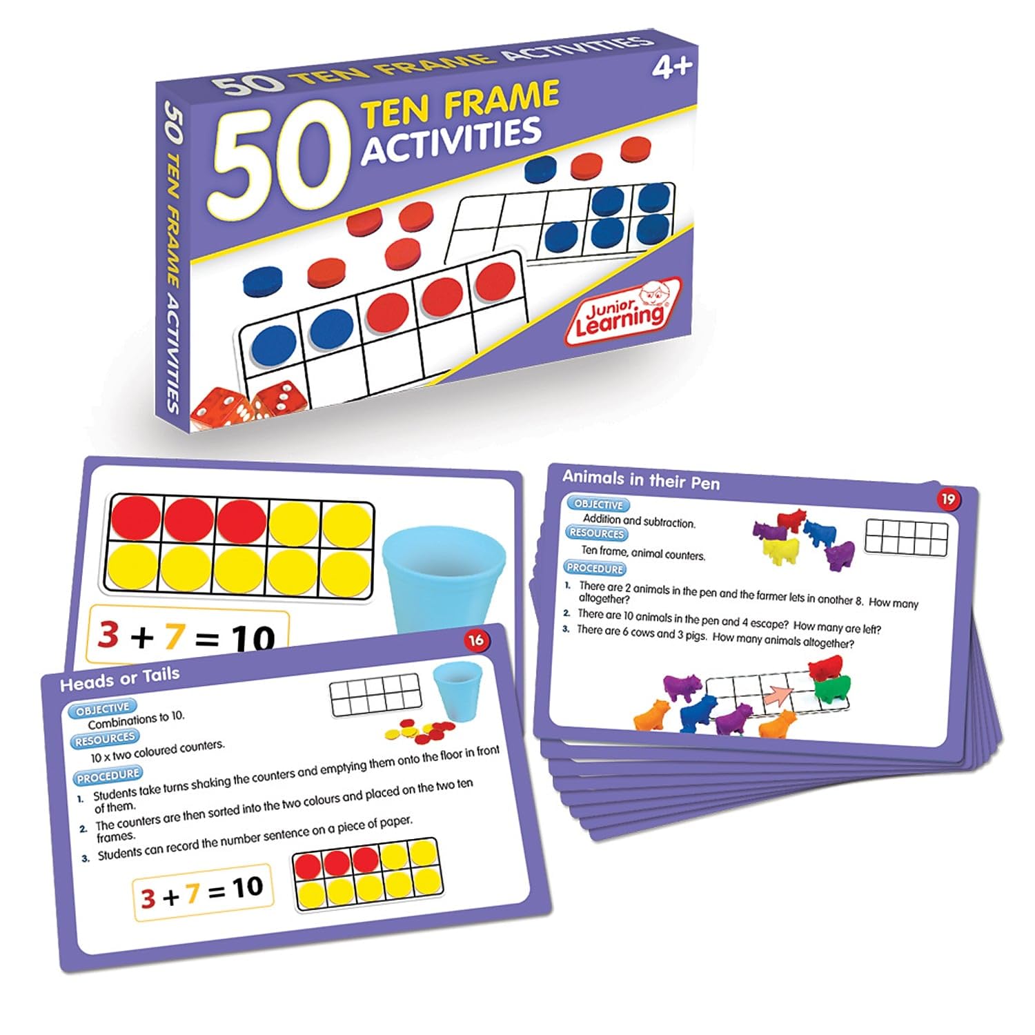 Junior Learning JL321 50 Ten Frame Activities