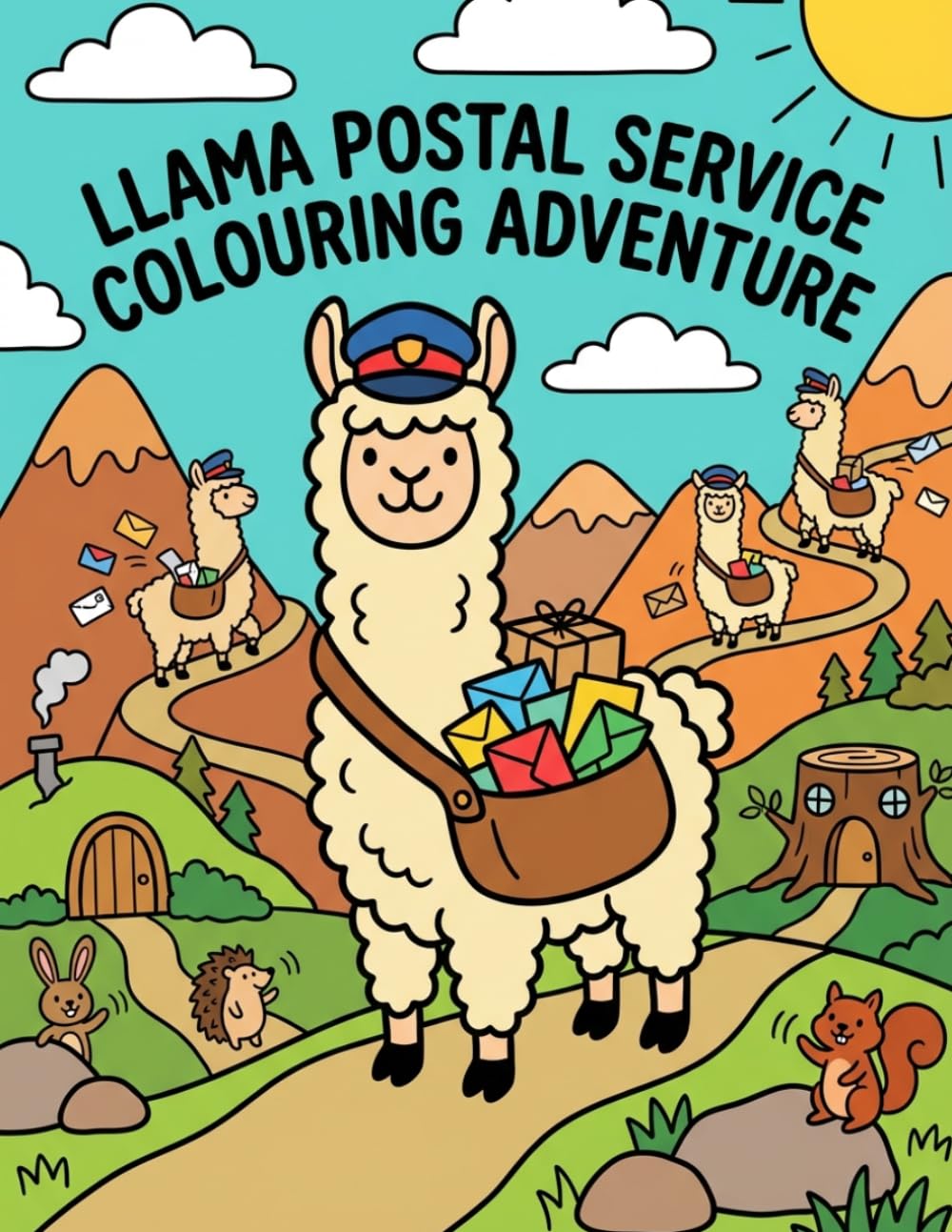 Llama Postal Service: A Cute Colouring Adventure
