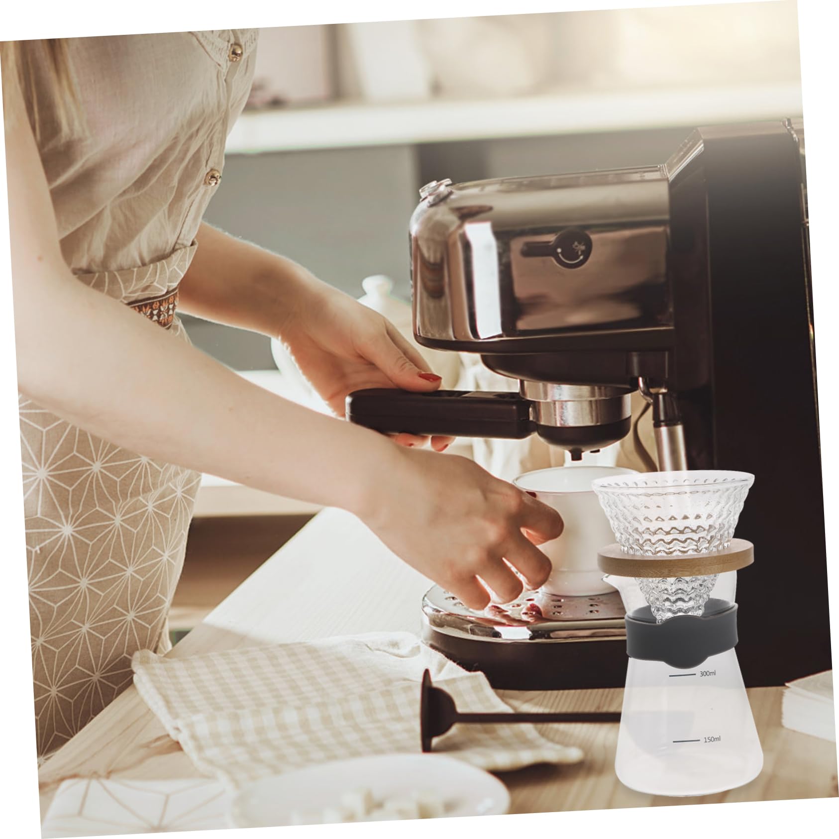 Cabilock 2 Juegos Recipiente Filtro cónico Filtro café cónico Portafiltro para Tazas Vasos y ollas pequeñas Accesorios y Filtro Espesar Taza Filtro Papel Filtro tazón Filtro