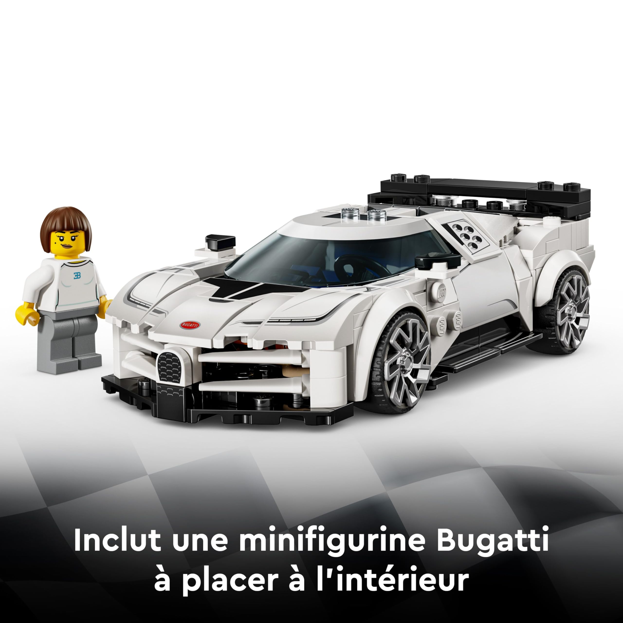 LEGO Speed Champions Hypercar Bugatti Centodieci - Jouet Voiture de Sport - Maquette à Construire avec Minifigurine de Pilote - Idée de Cadeau d'anniversaire pour Garçon dès 9 Ans 77240