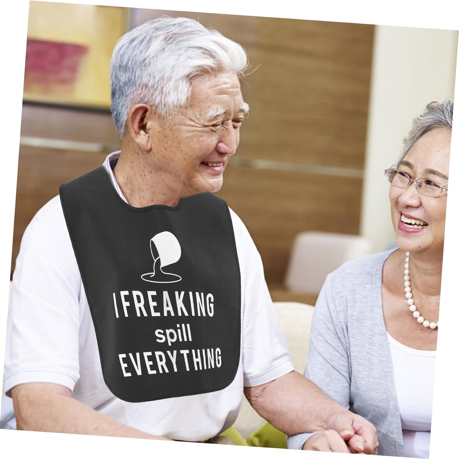 Elegant Adult Bibs for Seniors Washable Dinner Napkins Men's Bibs for Eating Elderly Helper for Clean Dining