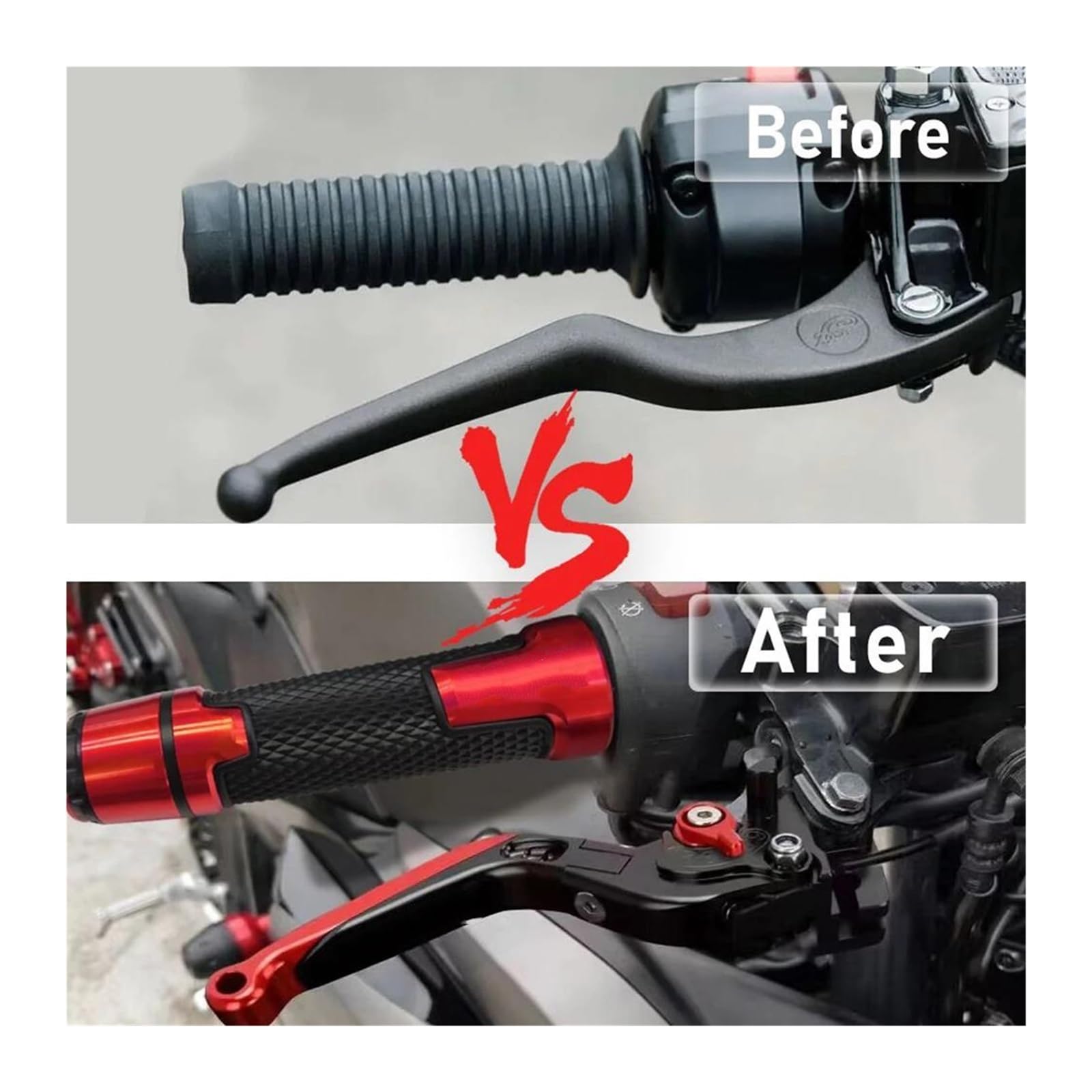 Für H&onda Für VFR800 Für VTEC Für VFR 800 2002-2008 Motorrad Ausziehbare Bremskupplungshebel Lenkergriffe Enden Motorrad-Handschützer(T)