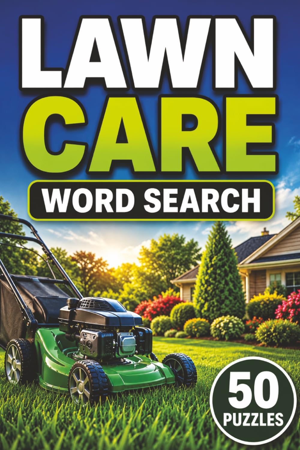 Lawn Care Word Search Book: Large Print Puzzle Book About Lawn Care, Landscaping, Lawn Mowers, and More | 6x9 inches, 101 pages | 50 puzzles with solutions