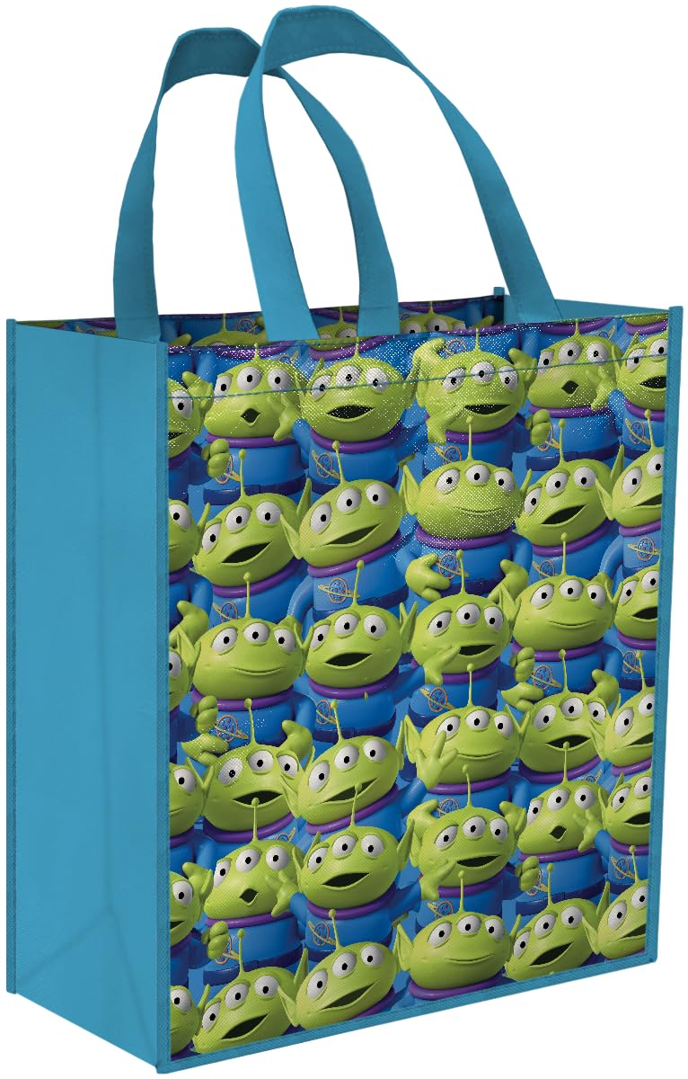 トイストーリー Toy Story Tote Bag with Stickers - Deluxe Reusable Tote Bags Featuring Buzz, Woody, and More (Toy Story Party Supplies)