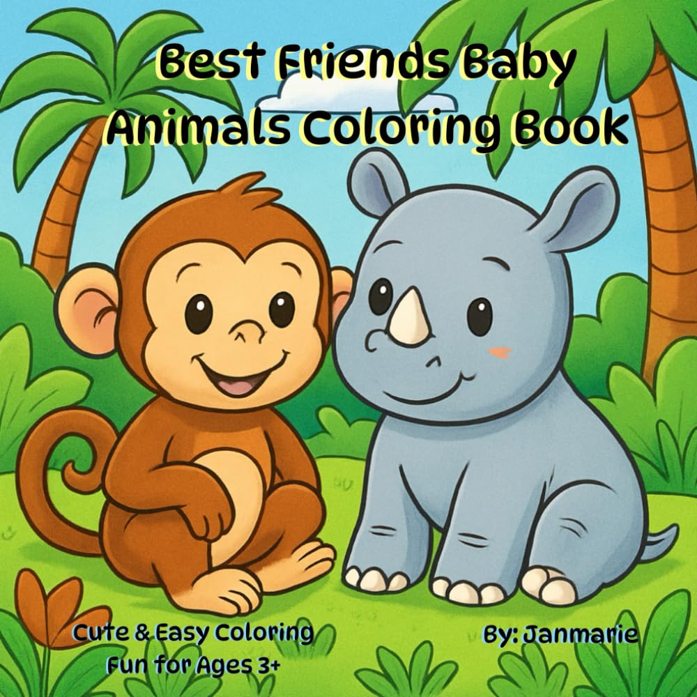 Best Friends Baby Animals Coloring Book