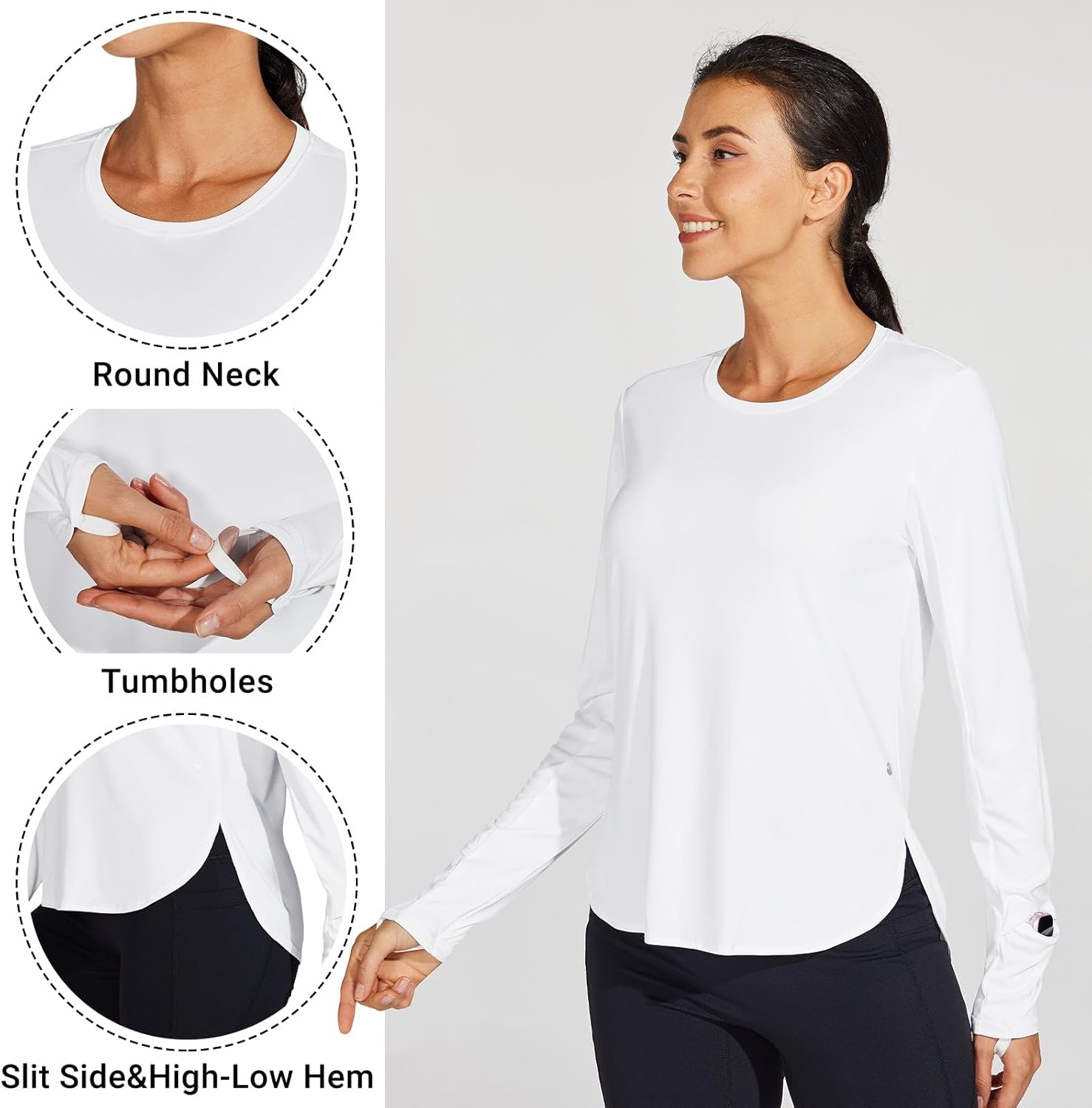 Willit Women's Sun Shirts UPF 50+ SPF Long Sleeve Hiking Lightweight Quick Dry UV Protection Outdoor - Image 4