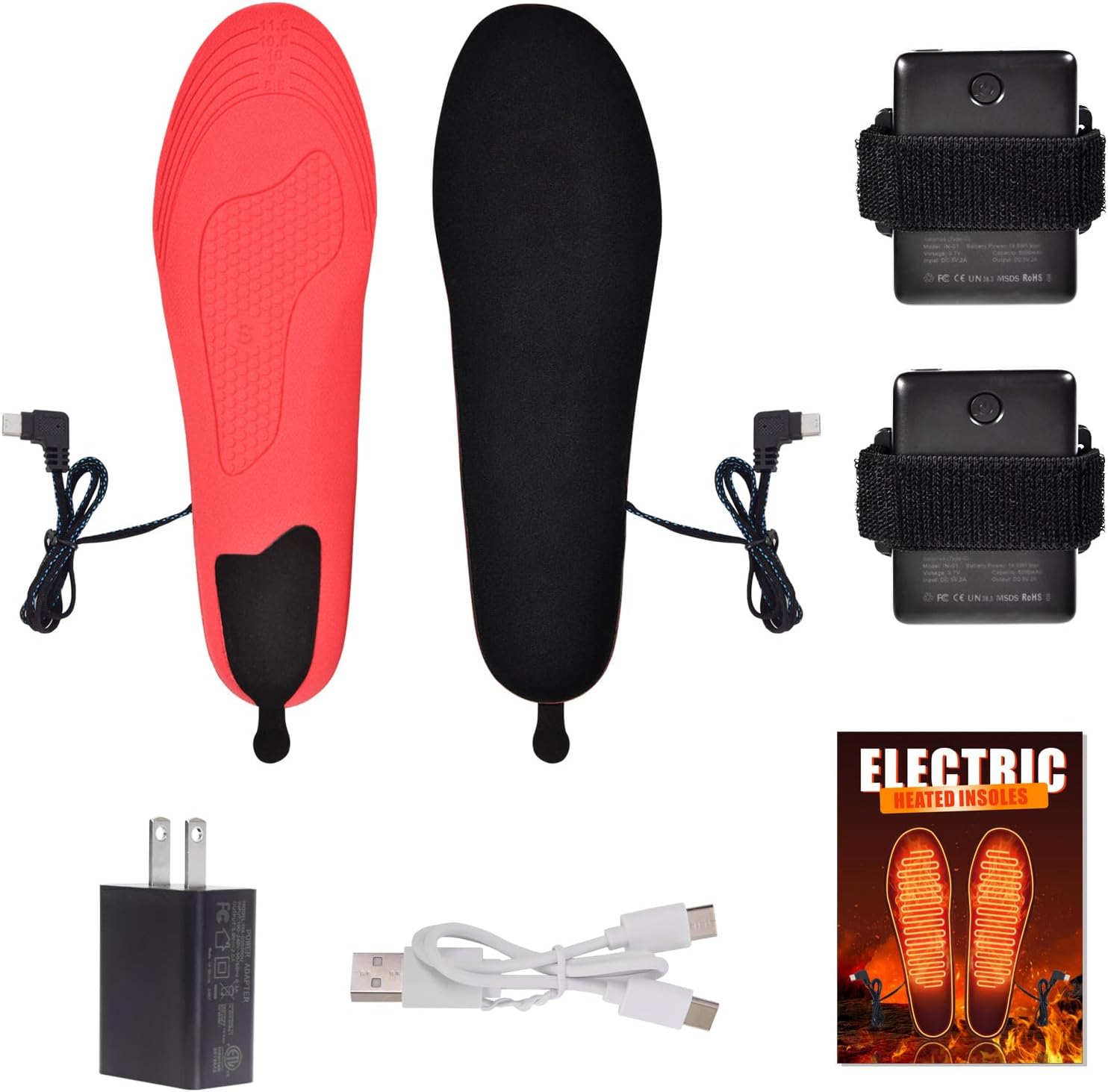 Heated Insoles Rechargeable, Foot Warmer with 5000 mAh Battery,4 Heat Settings Mobile app to Control Temperature, for Men and Women - Image 2