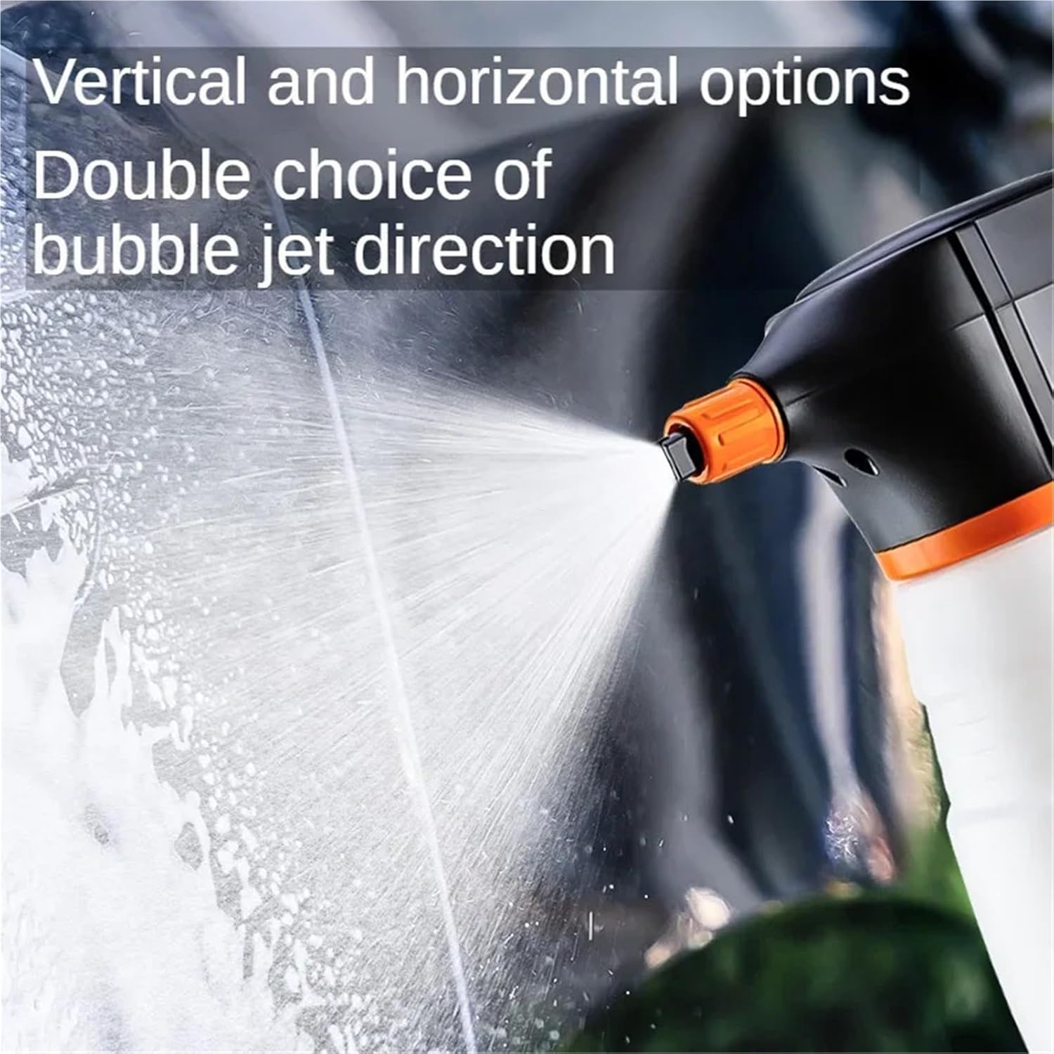 Foam Sprayer, Electric Foam Sprayer Car Wash Clean Detailing Snow High Pressure Water Gun Battery Powered for Can,Car Washing(Black)