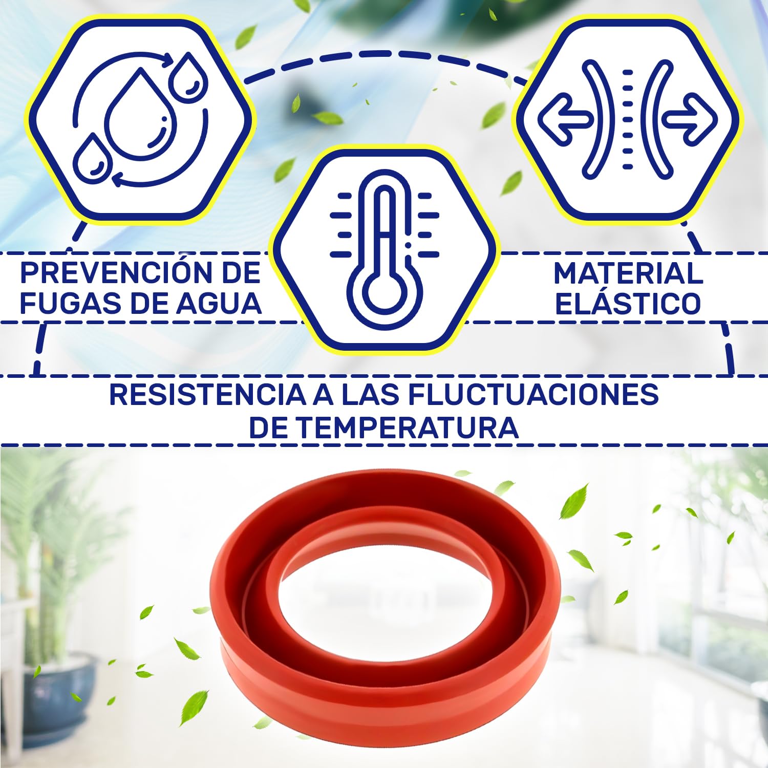 Junta para Depósito de Agua para Cafetera Capsulas con Código Original MS-0907124 para Krups para Rowenta para Calor - Garantía de 10 Años - MONTERAL