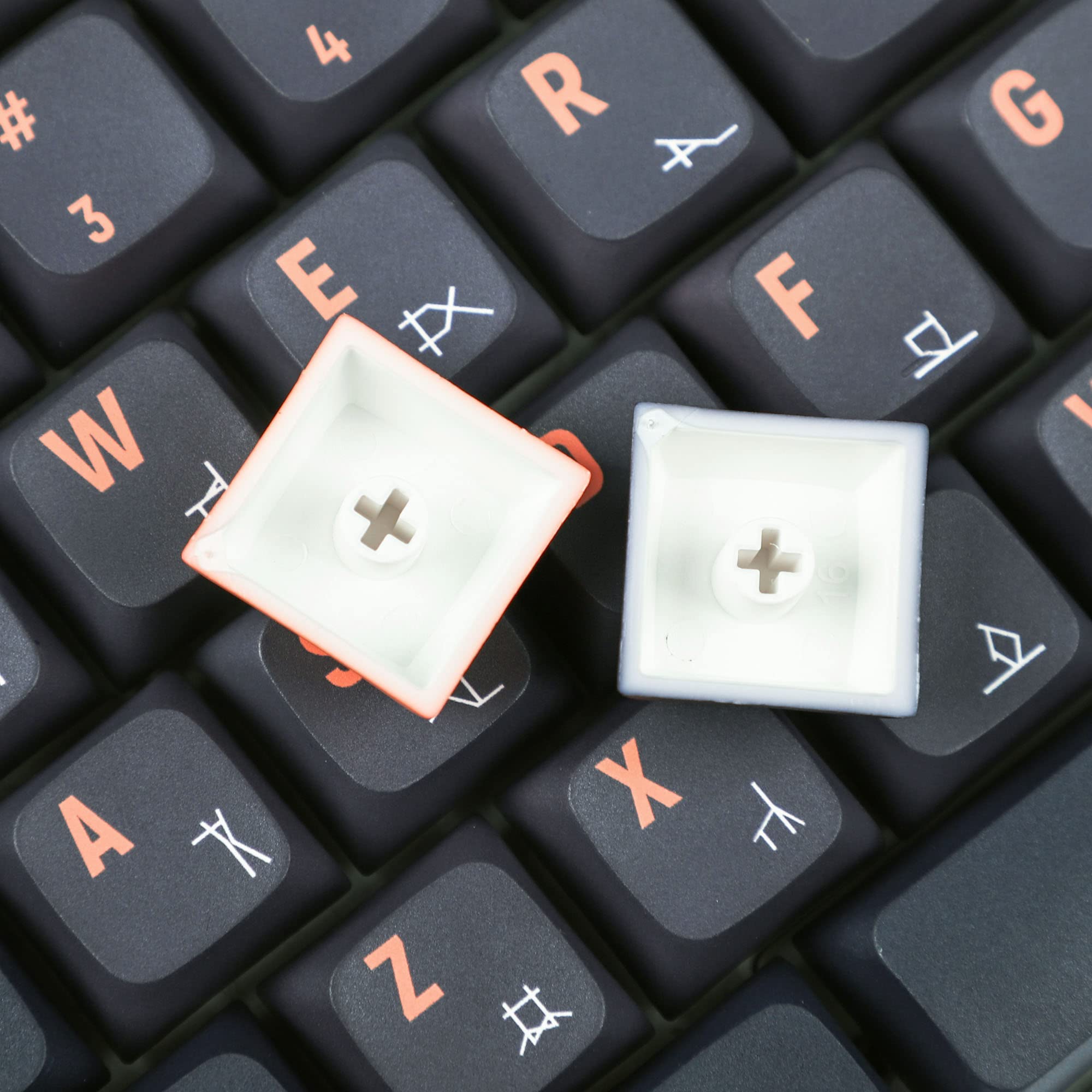 YMDK 136 Copricerchi PBT per adulti ZDA simili a XDA Keycap Dye Sub per MX Keyboard 104 87 GK61 96 84 GK64 68 Tappi per tasti (136 adulti)