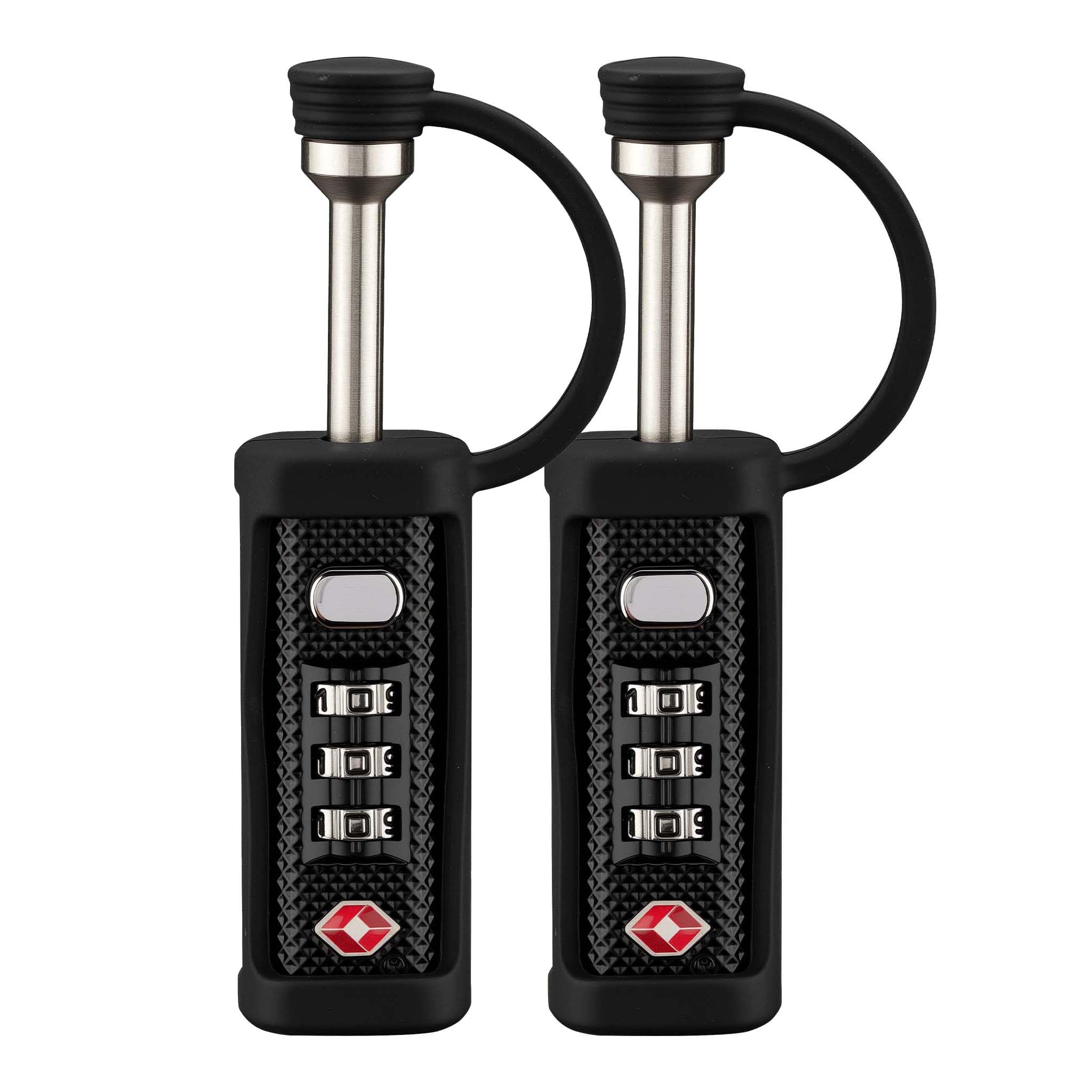 Wiltec Set of 2 Gun Case Locks, Durable and Robust Design, Quick Access No Key Required, 3-Digit Combination Locks for Secure Gun Storage and Transport, Ideal for Long and Short Gun Cases