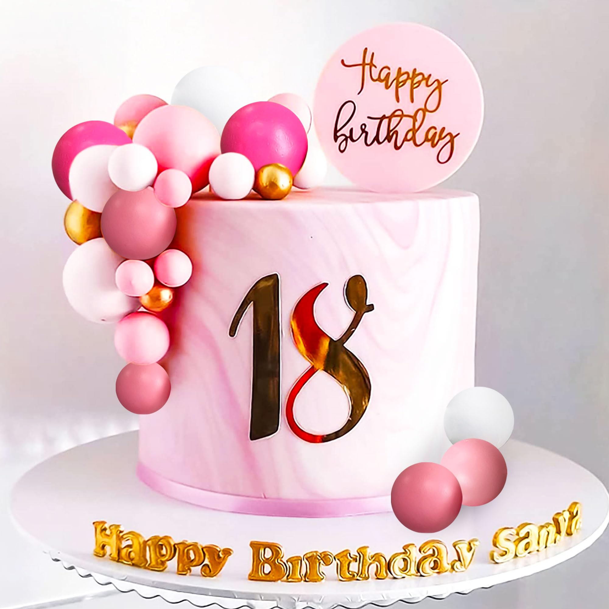 Roaring Good Time Décoration De Gâteau D'ours à Boules Roses