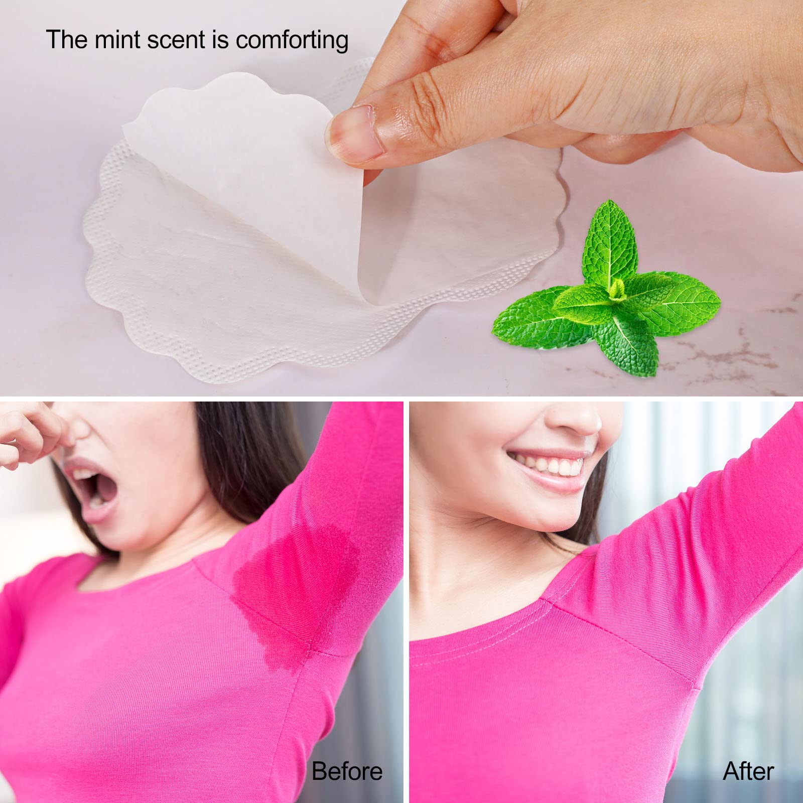 60Piezas Almohadillas Sudor Axilas Axila Absorción de Sudor, Parches Antitranspirantes Axilas Unisex Almohadilla Parches Sudor Axilas Desechables Absorción Sudor y Eliminar Olor Hombres y Mujeres