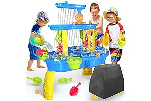 VATOS 3 Tier Kids Splash Sand Table Water Toys for Outdoor Fun