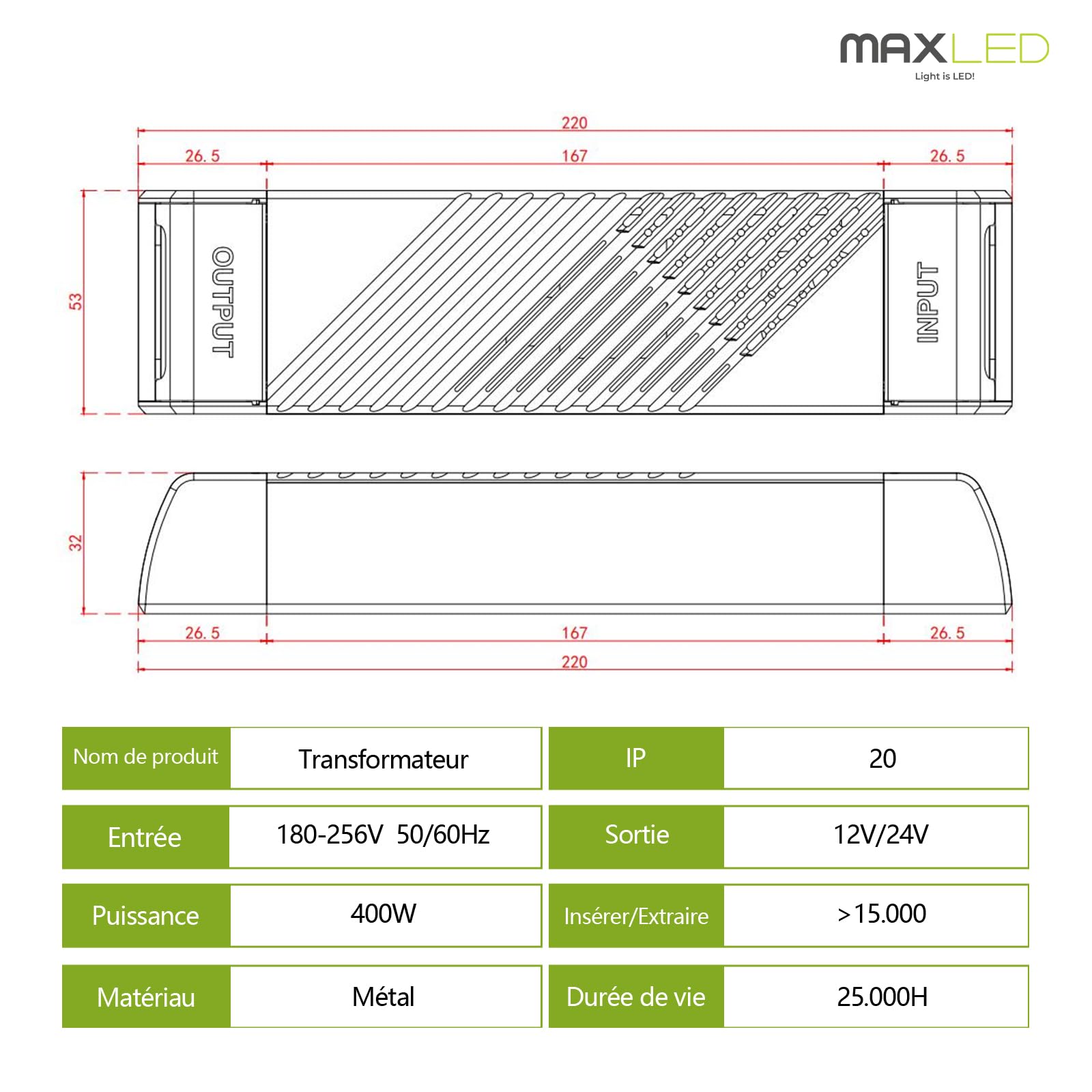 2 Pièces Bloc D'alimentation LED 230V à 12V/24V 400W Transformateur Découpage Alimentation Électrique DC12V 33.33A/DC24V 16.674A Transformateur Tension Constante