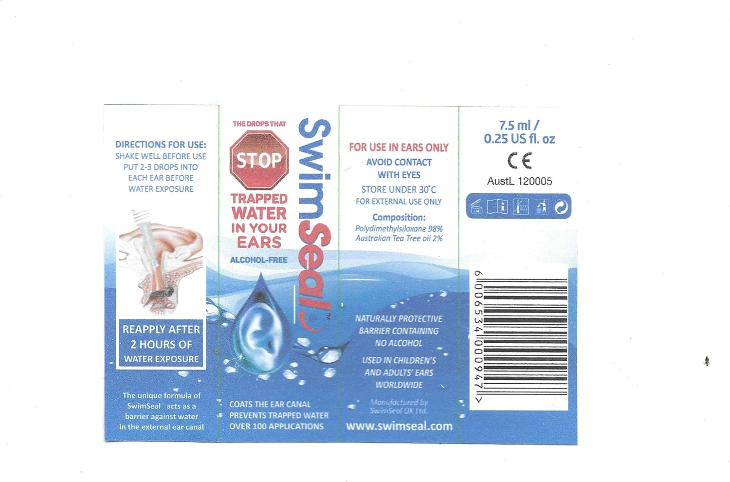 Best Ear Drops - SwimSeal™ All Natural Swimmer's Ear Drops Review