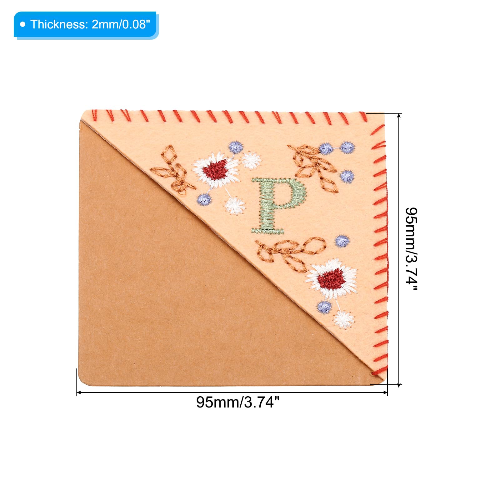 PATIKIL Personalized Embroidered Corner Bookmark - Image 2
