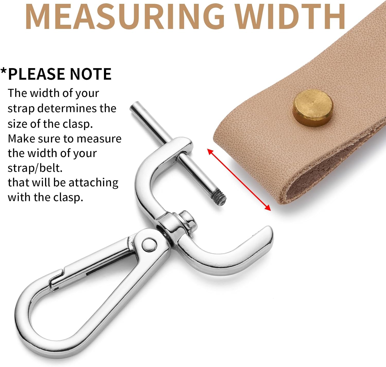 4PCS Detachable Snap Hook Swivel Clasp with Screw Bar, Multiple Sizes Hardware for Changing Bag Straps,Silve 1 1/2 - Image 3