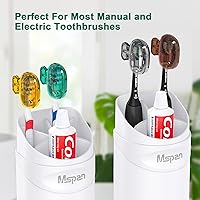 Vista 4 de Mspan Protector de cepillo de dientes para viaje: Tapa para cabezal de cepillo, linda pinza, estuche a granel, protector para cuidado bucal