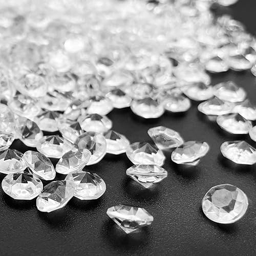 Vista 33 de Diamante falso, 6000 piezas de diamantes acrílicos transparentes de 0.236 pulgadas para rellenos de jarrón, dispersión de mesa, recuerdo de fiesta
