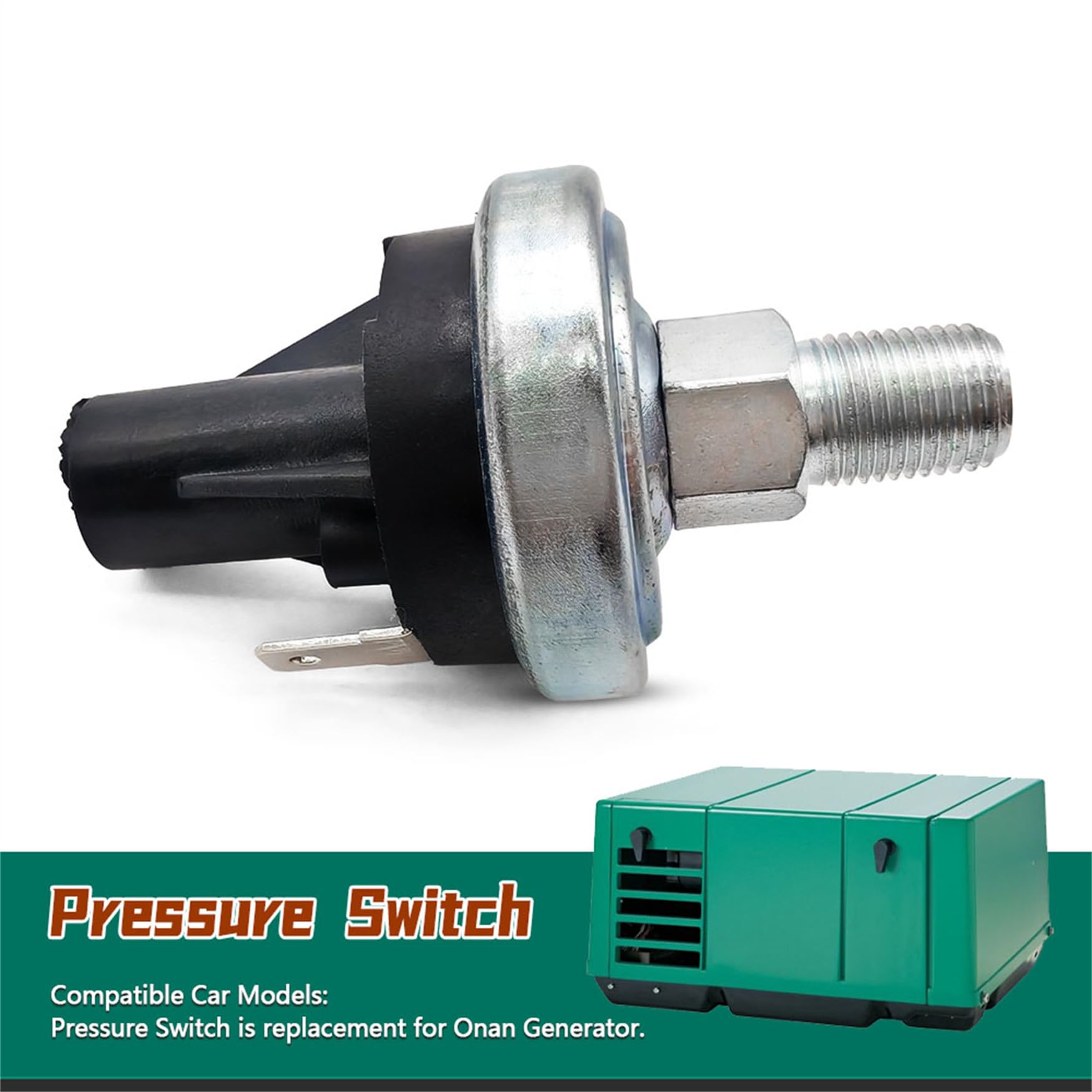 SIDMILE 309-0717 Pressure Switch Fit for Onan Generator 1PSI 1/8-27 N/C Replace 0309-0717 83391 83391-1-01