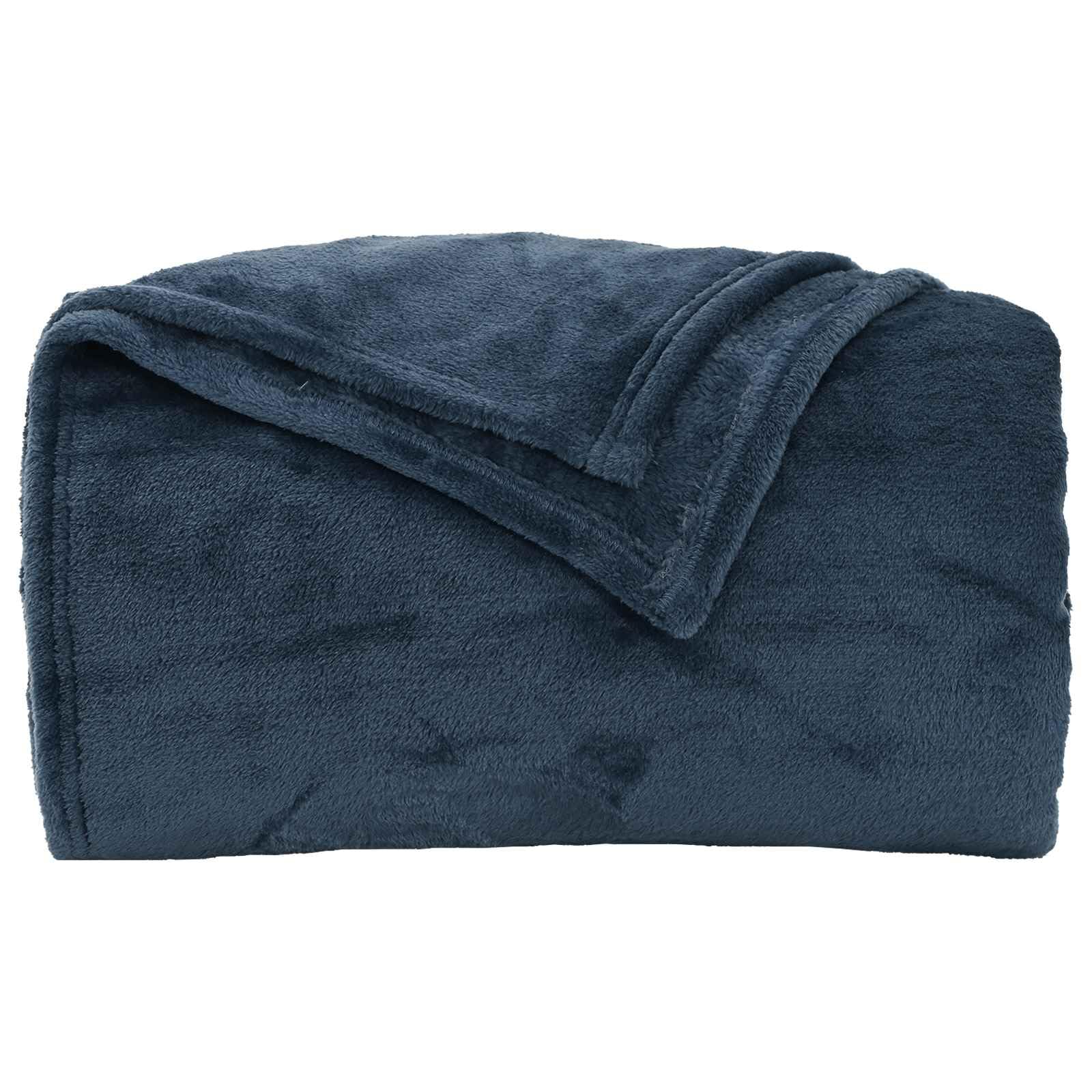 Générique Coperte da gettare, 6 pezzi, blu navy, 220 x 240 cm, in pile